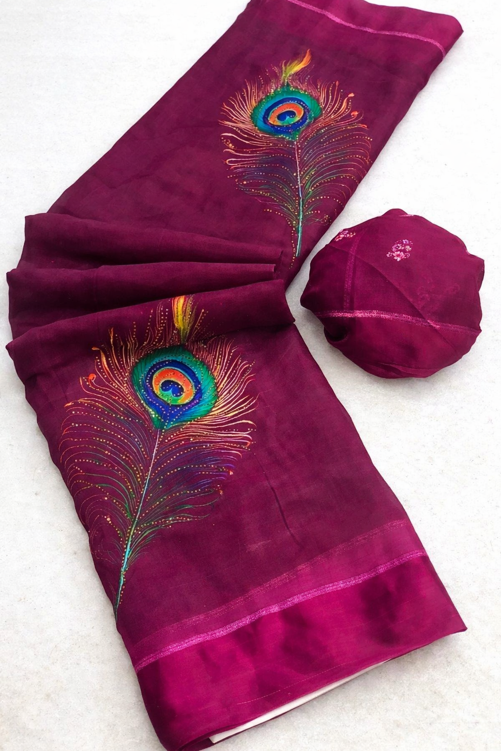 Peacock design saree