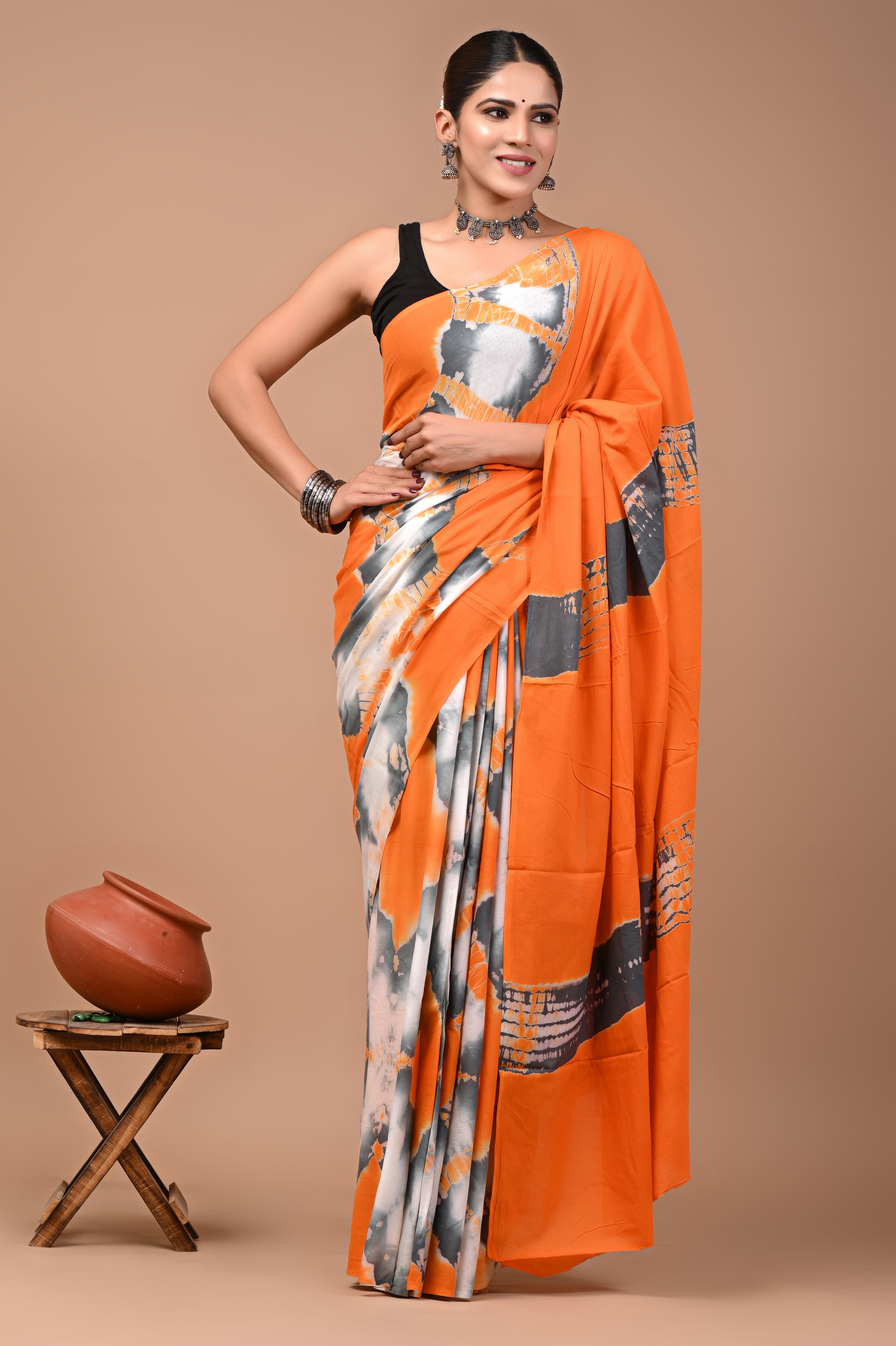 Mulmul Cotton – Orange