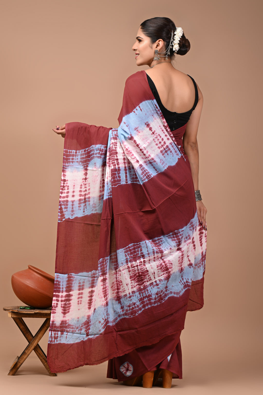 Mulmul Cotton –Burnt Brick Red