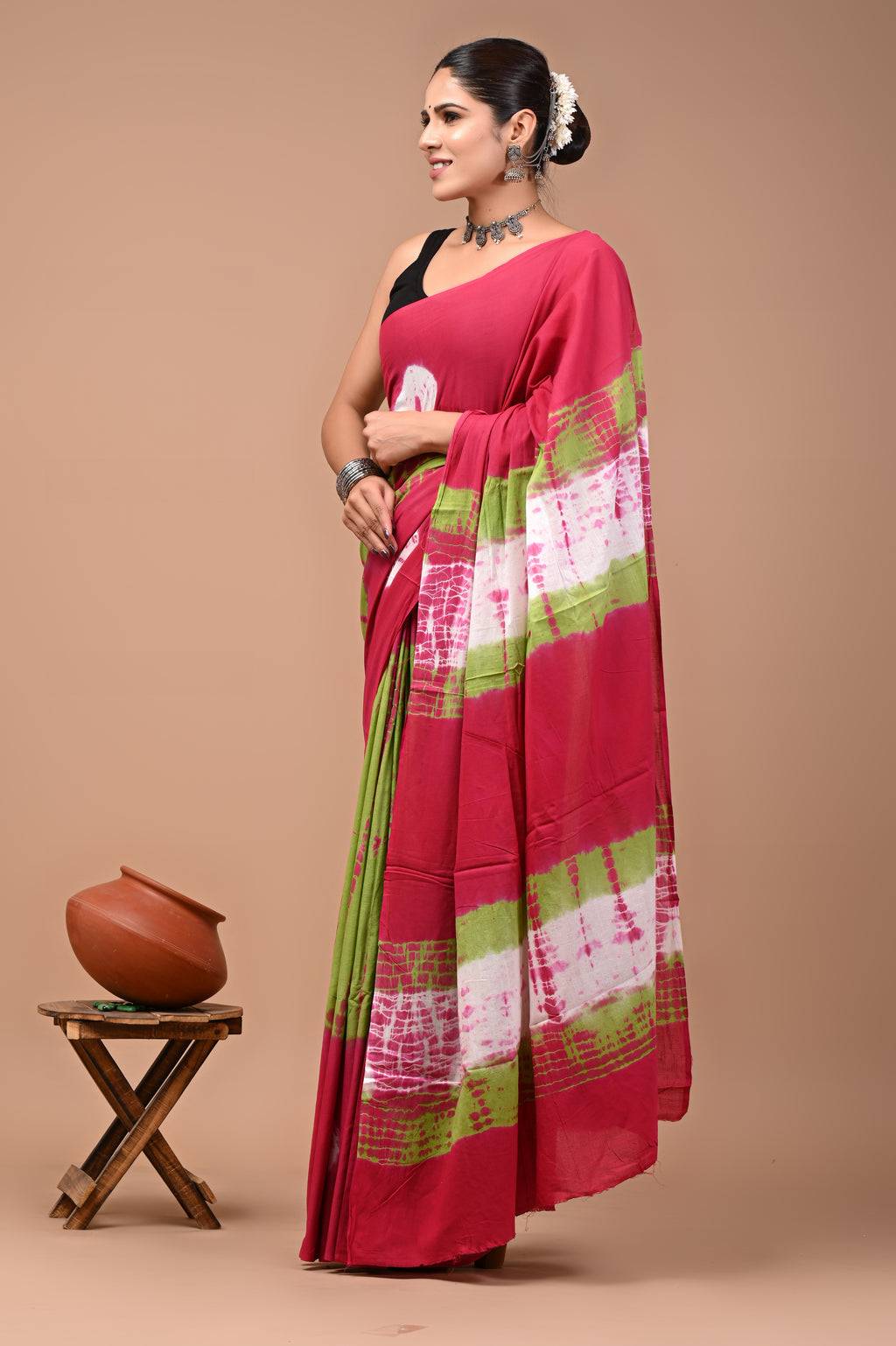 Mulmul Cotton – Crimson Rose