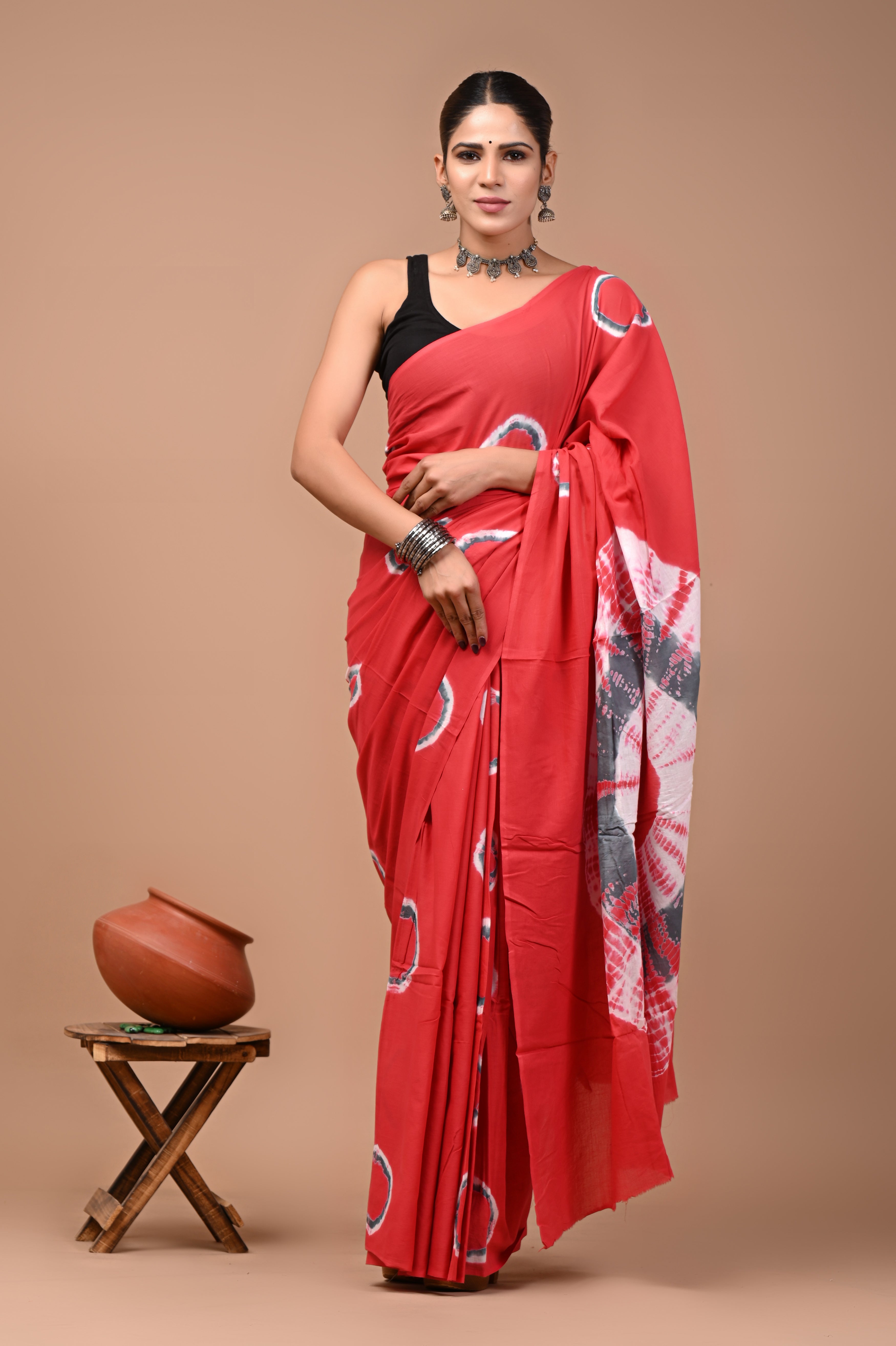 Mulmul Cotton – Coral Red