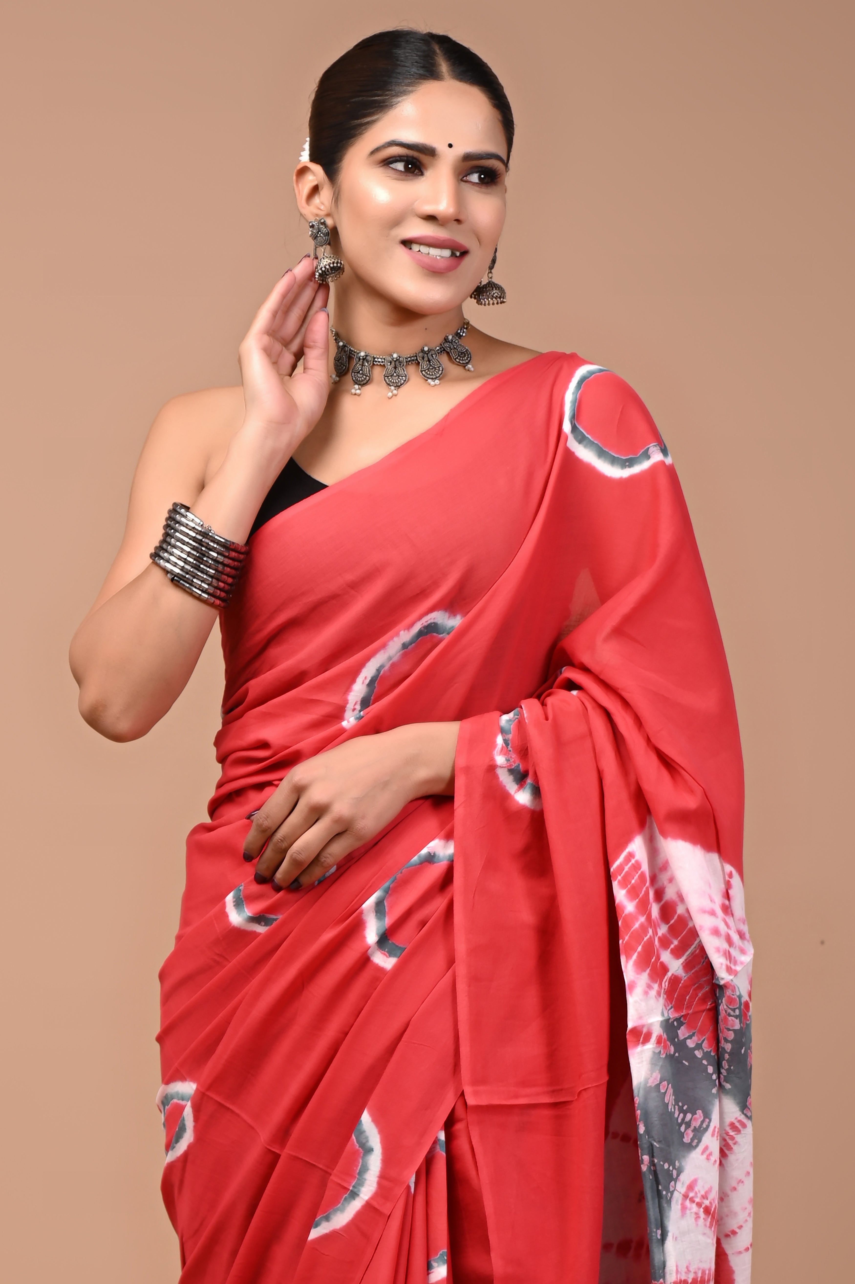 Mulmul Cotton – Coral Red