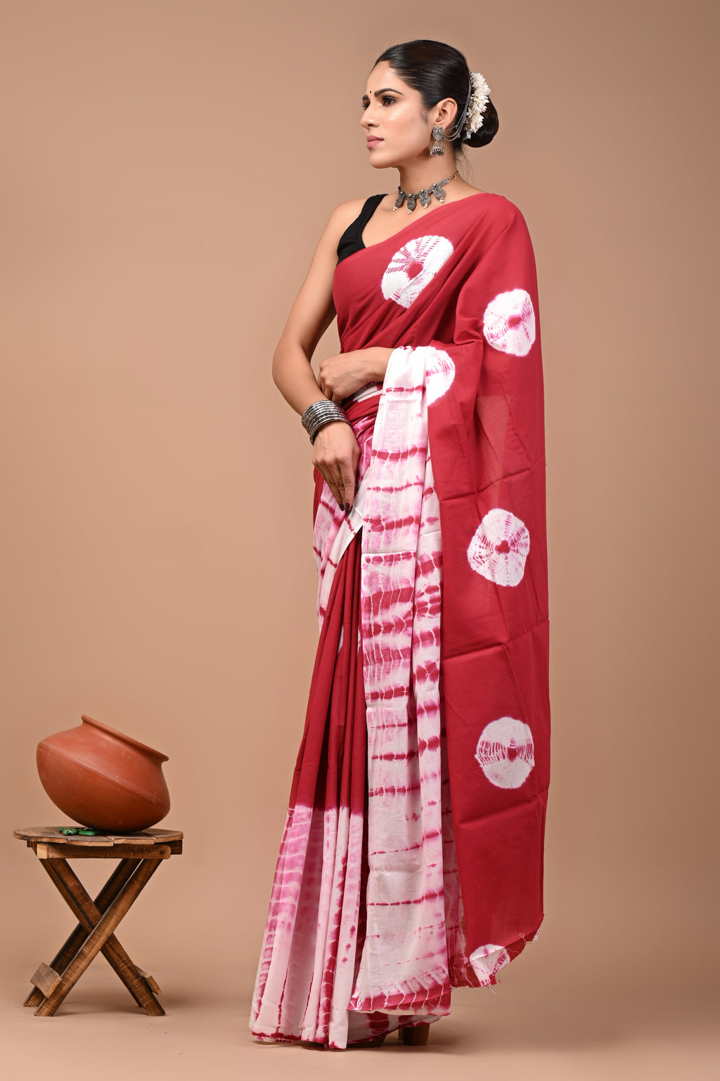 Mulmul Cotton – Deep Wine Red