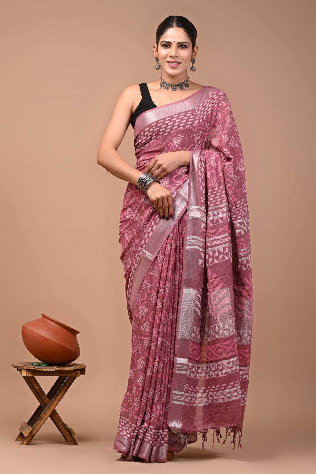 Mulmul Cotton – Dusty Berry