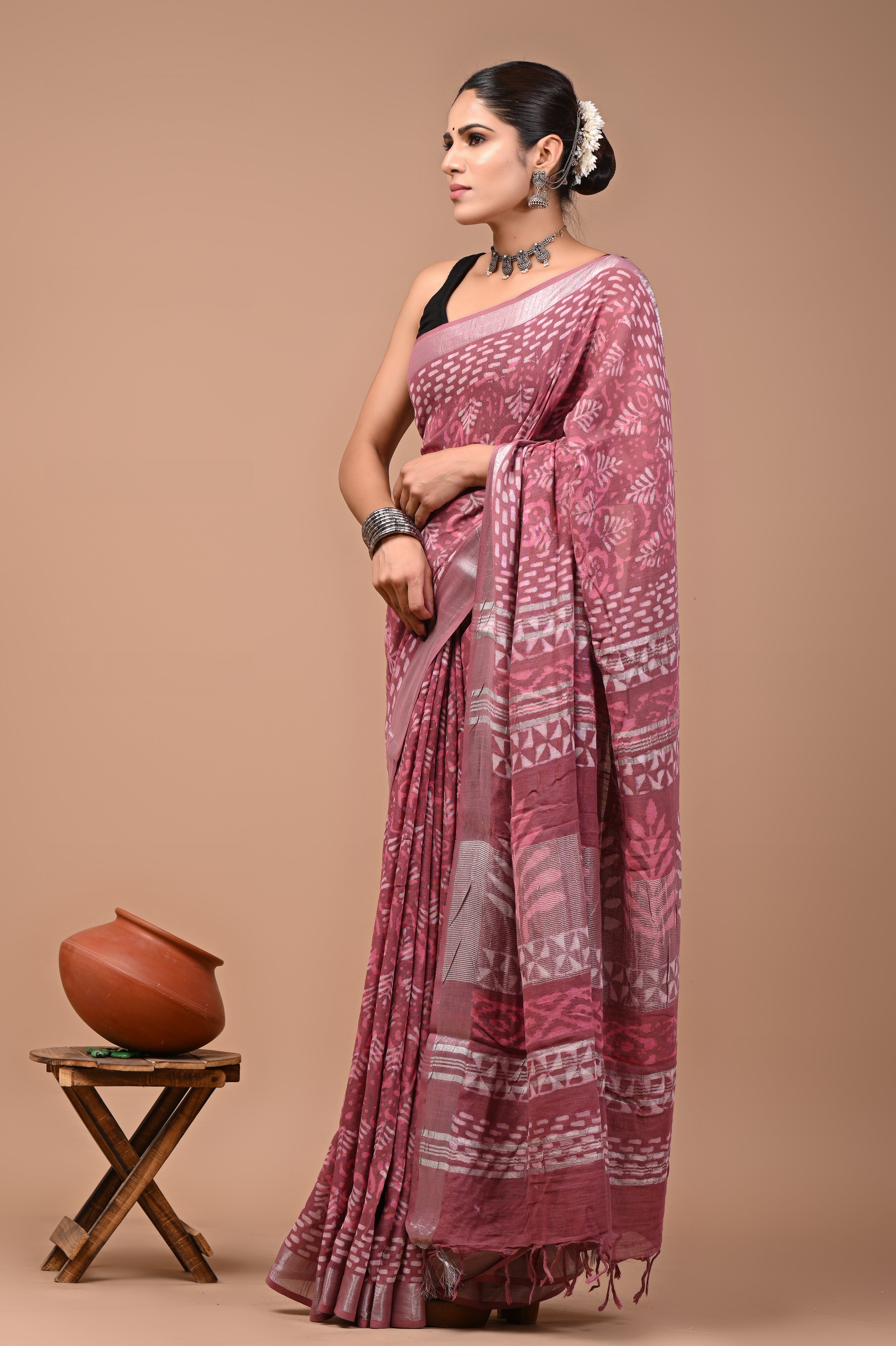 Mulmul Cotton – Dusty Berry