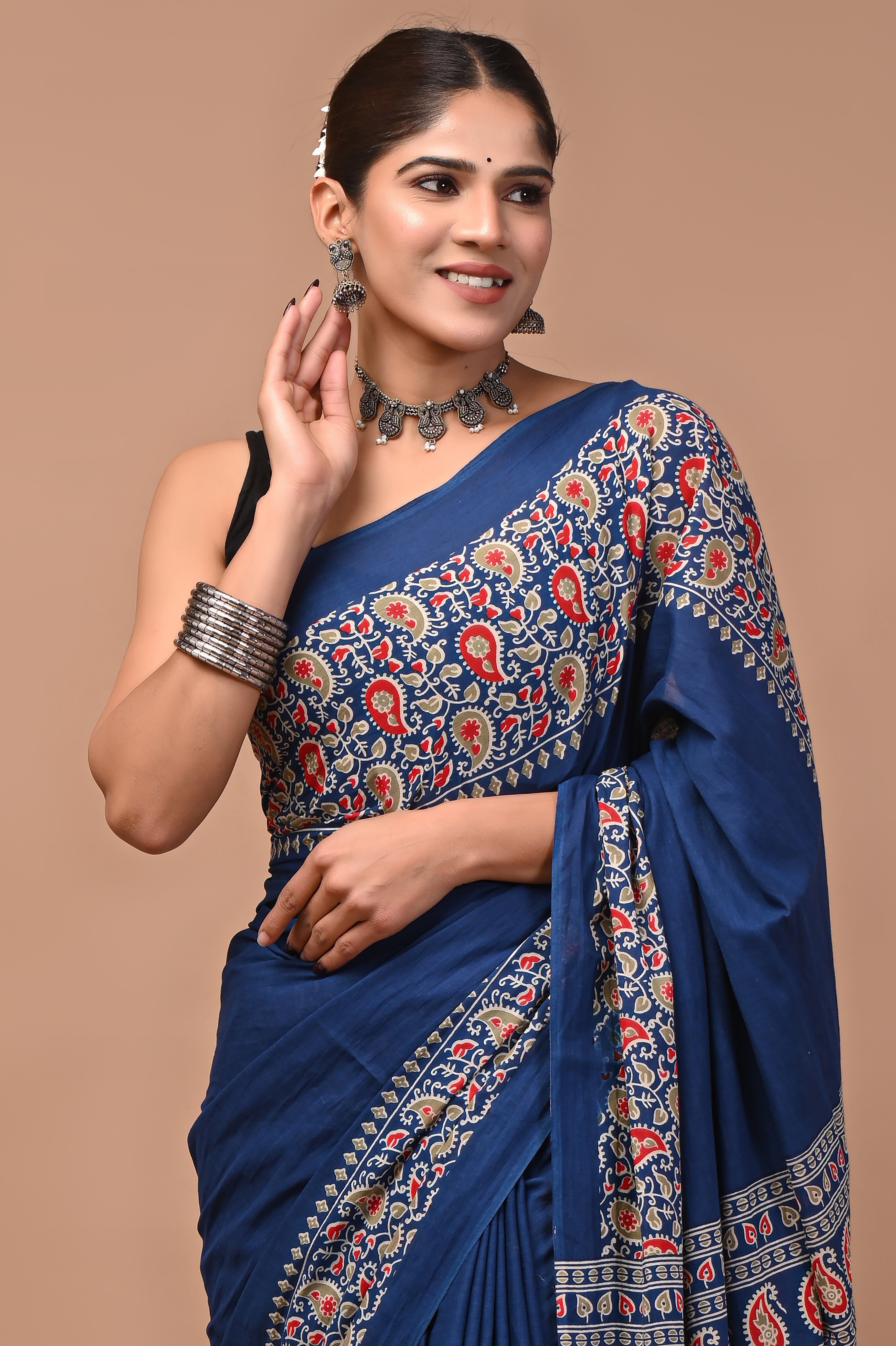 Mulmul Cotton – Deep blue