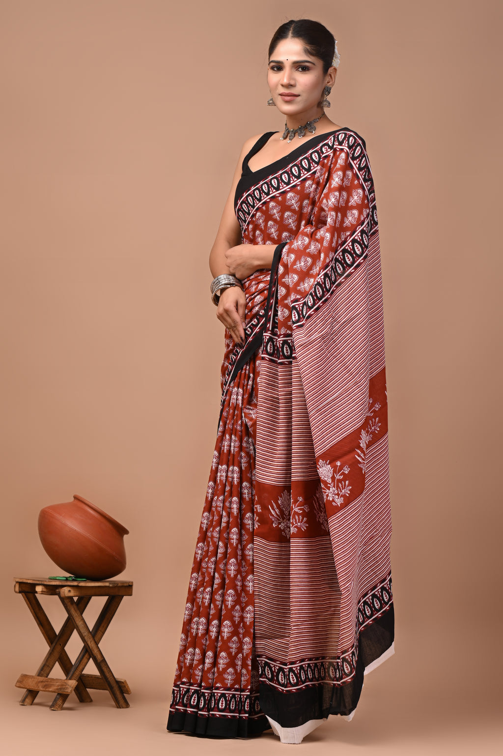 Mulmul Cotton – Deep reddish-brown