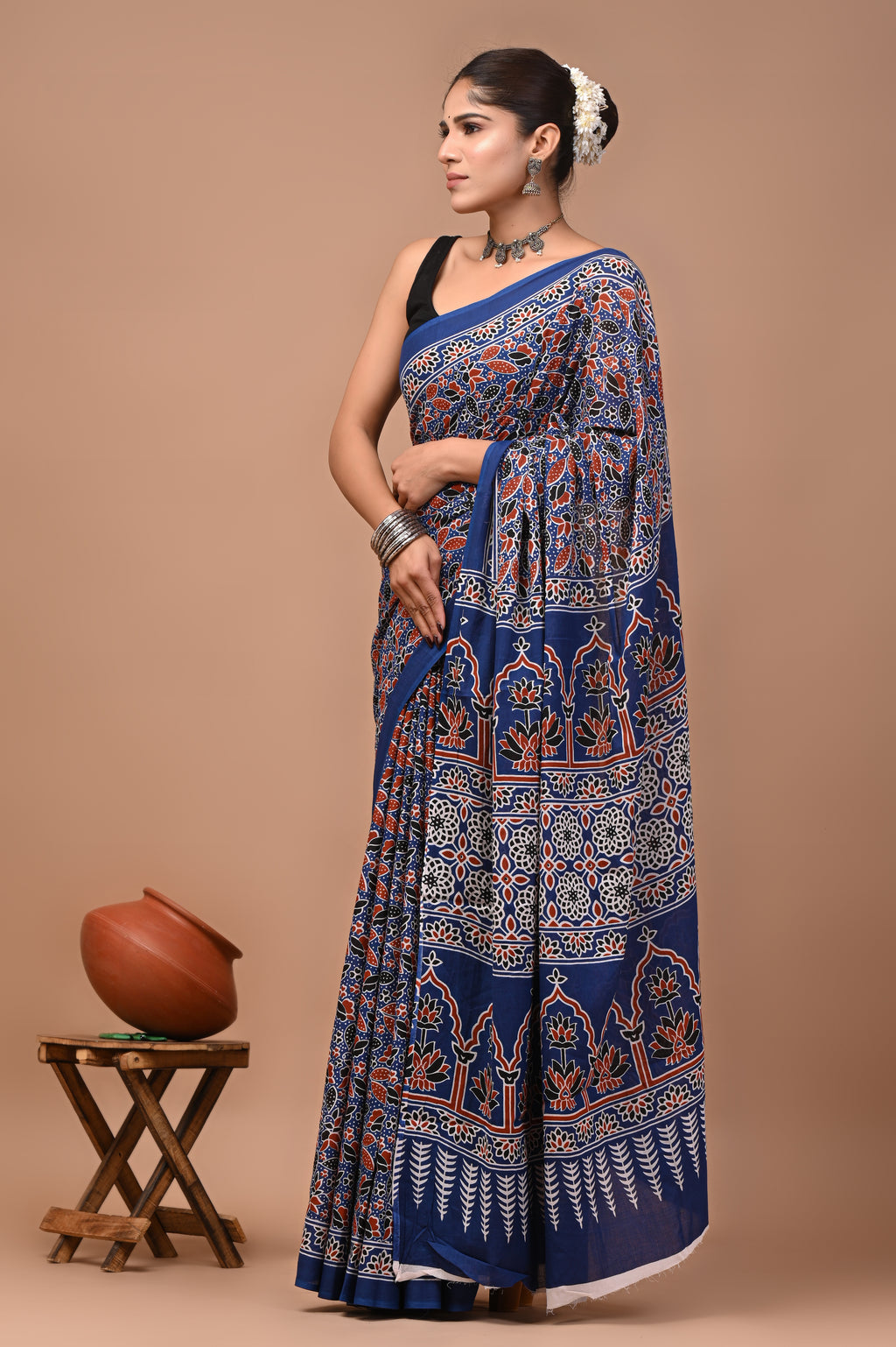 Mulmul Cotton – Dark navy blue