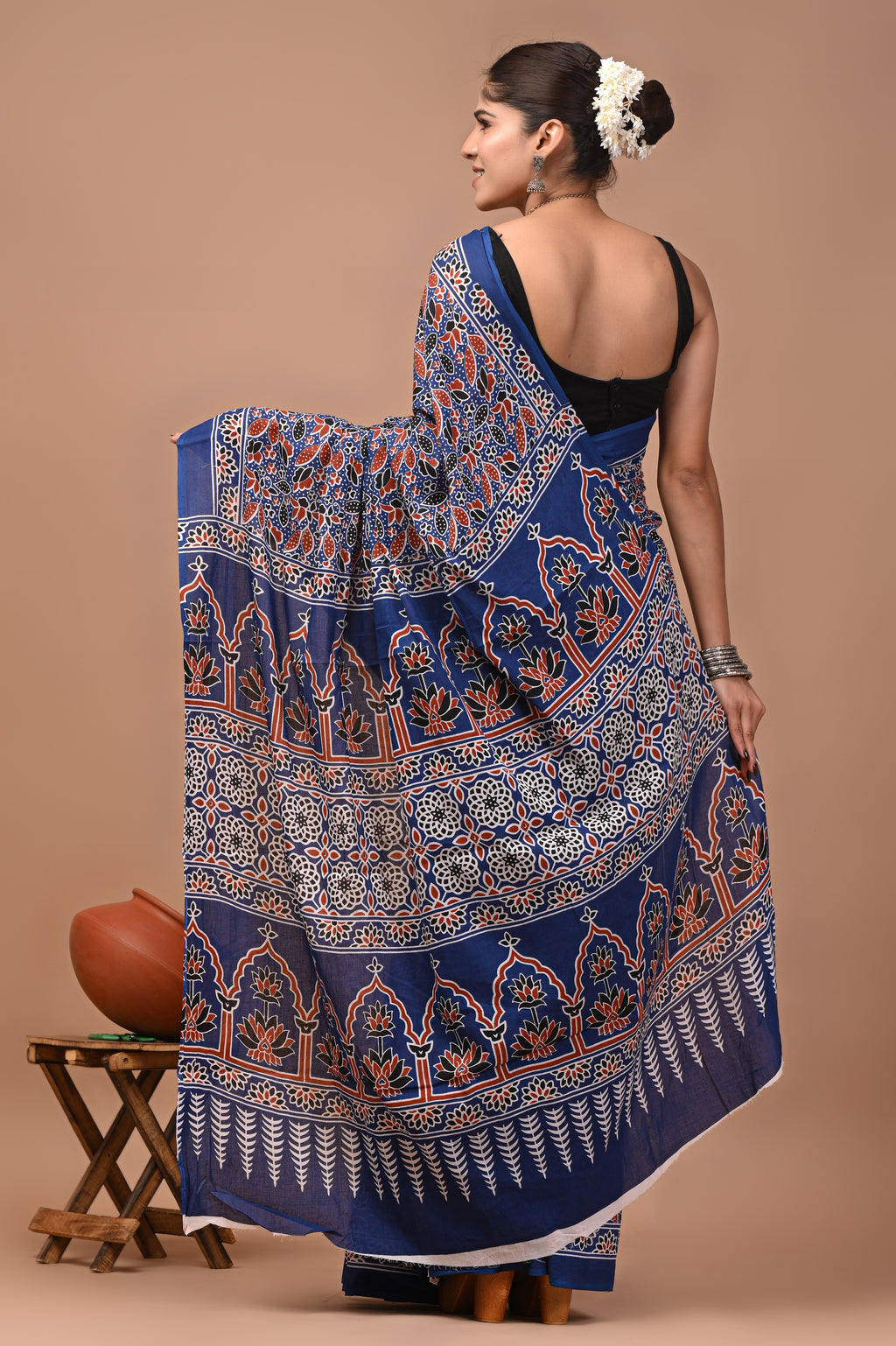 Mulmul Cotton – Dark navy blue