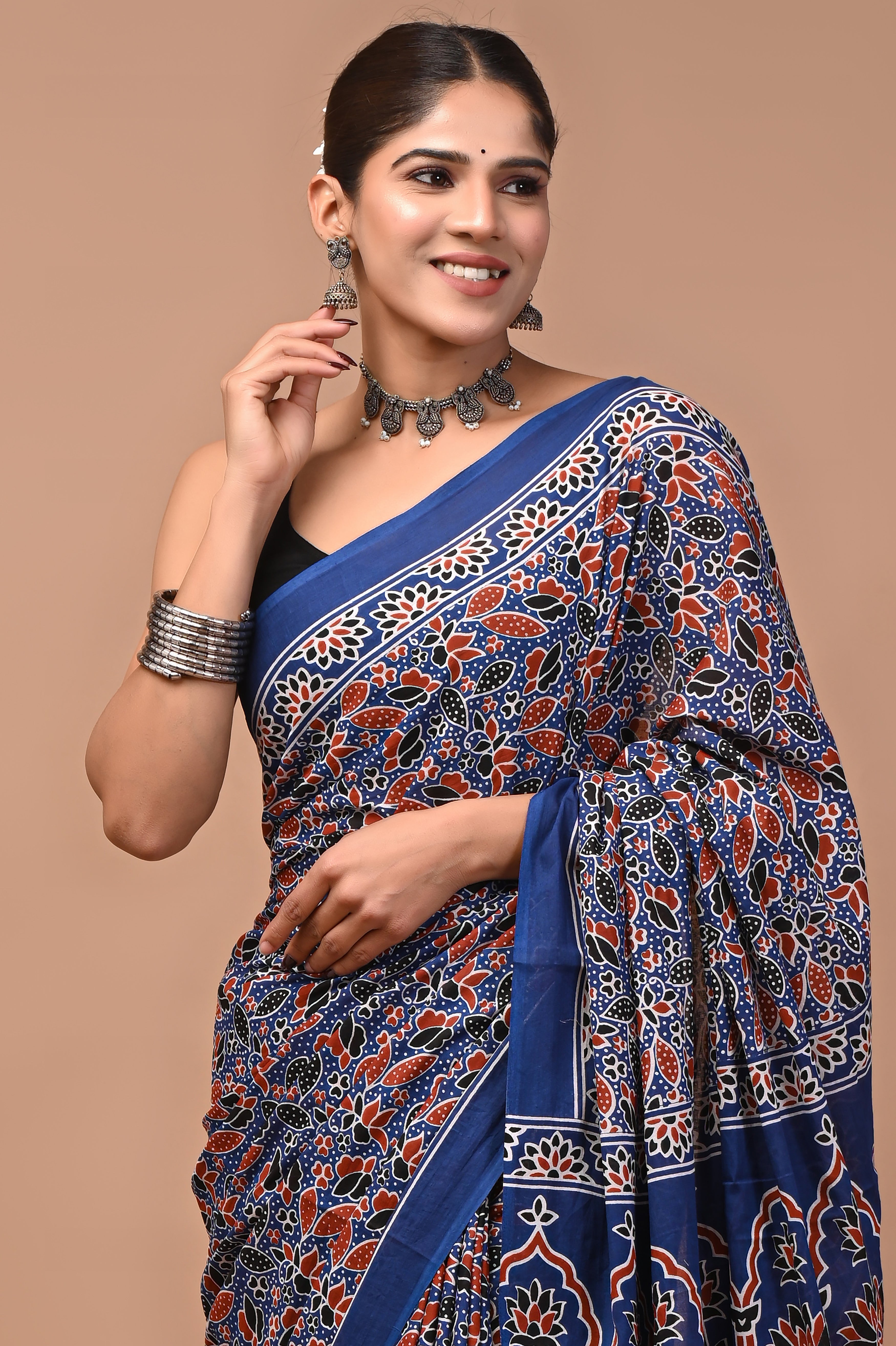 Mulmul Cotton – Dark navy blue