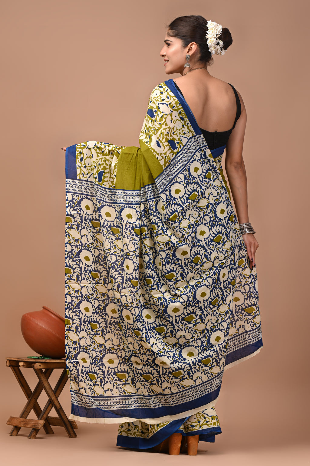 Mulmul Cotton – Dark olive gold