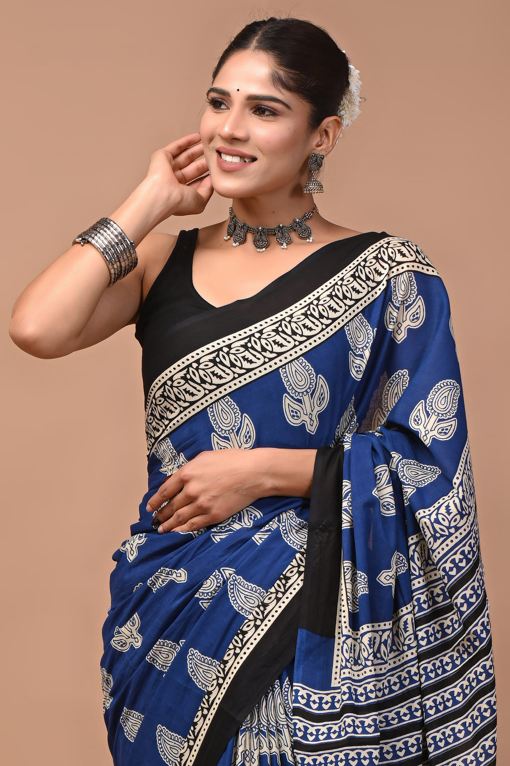 Mulmul Cotton – Deep royal blue