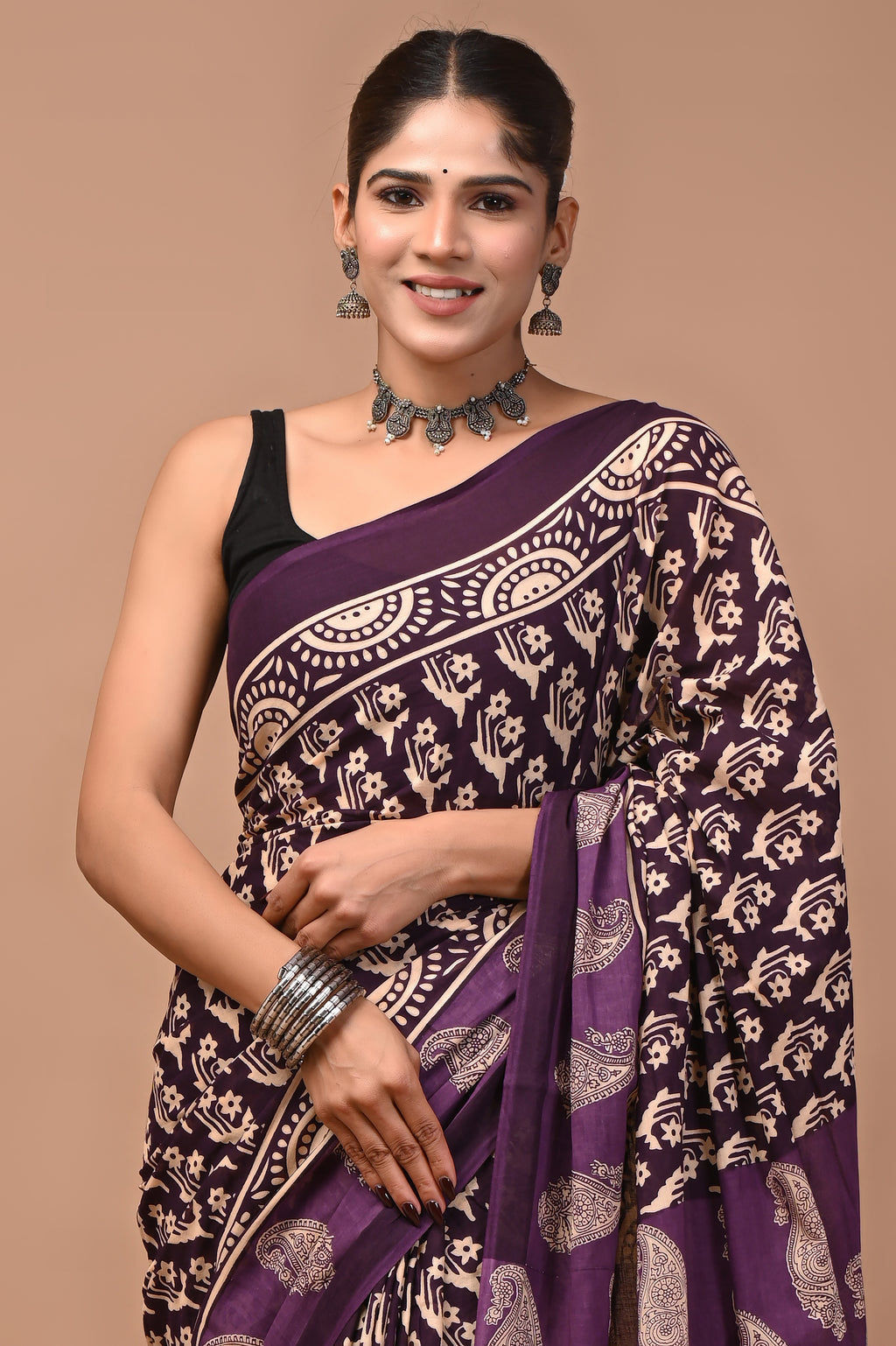 Mulmul Cotton – Dark plum