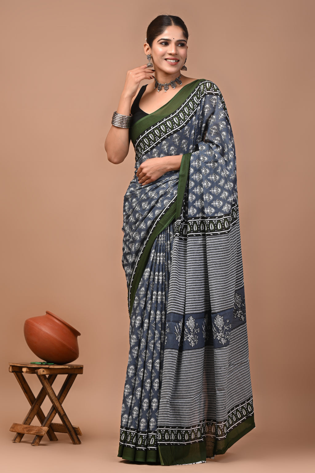 Mulmul Cotton – Dark slate gray