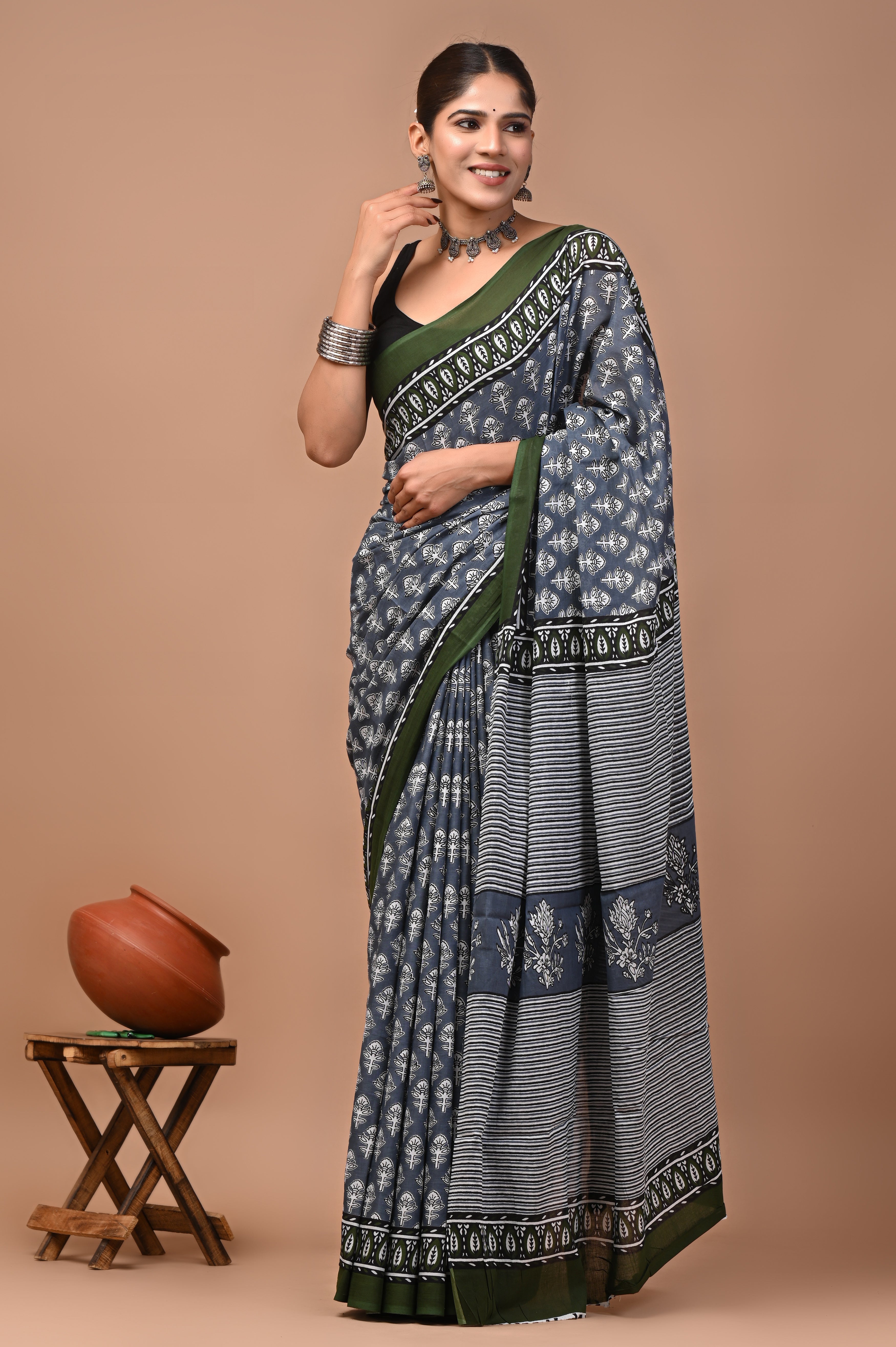 Mulmul Cotton – Dark slate gray