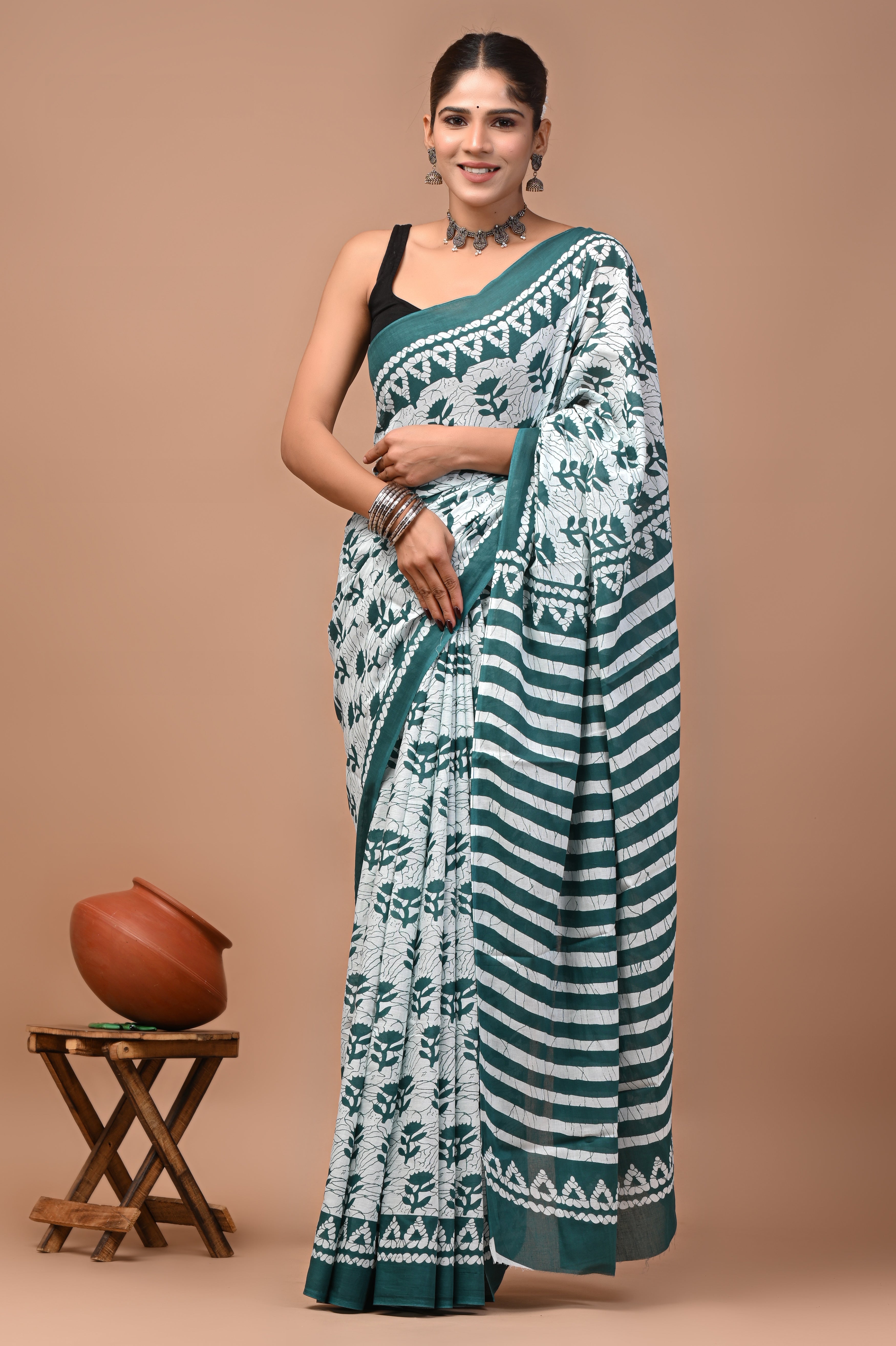 Mulmul Cotton – Deep teal