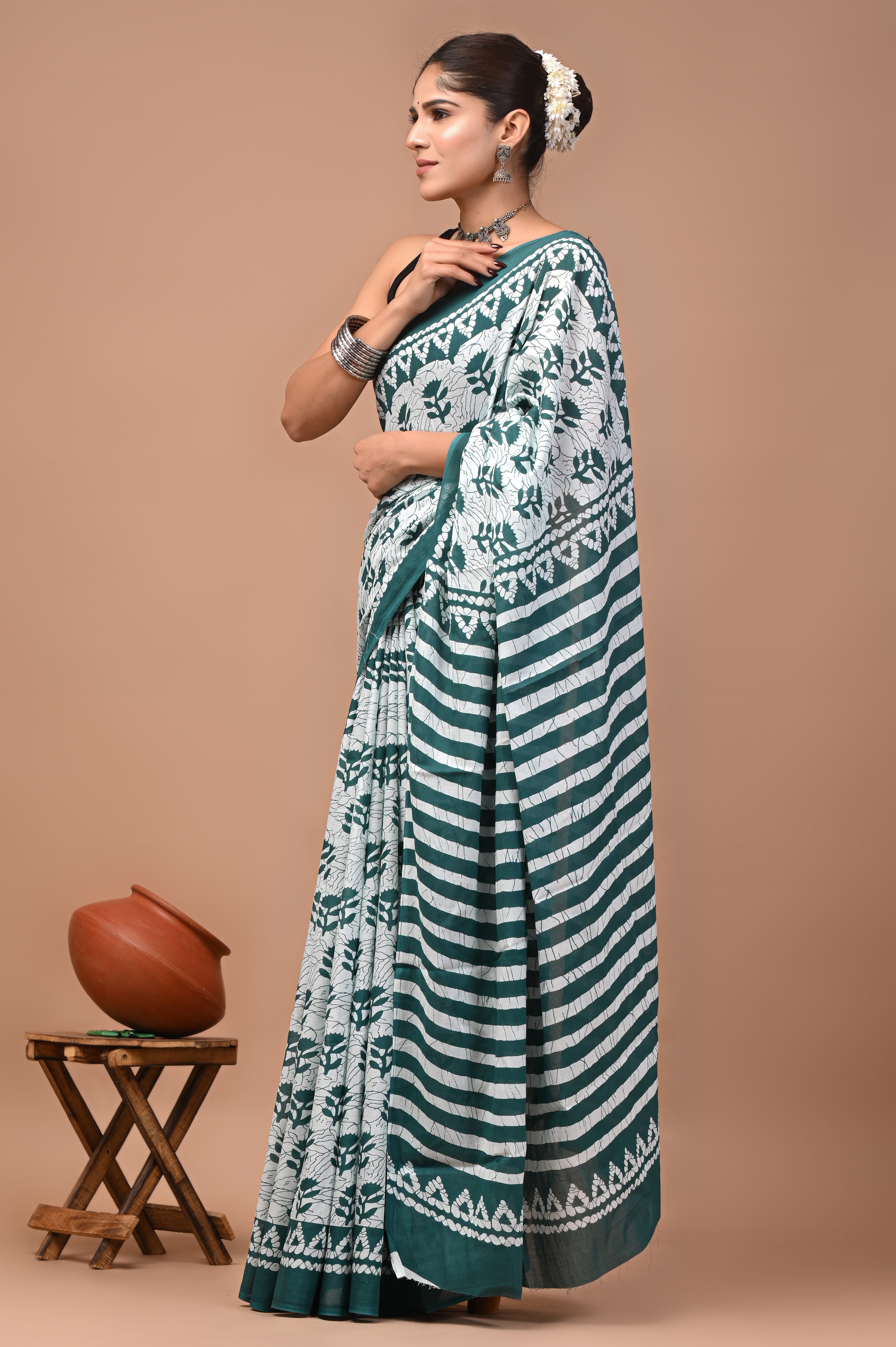 Mulmul Cotton – Deep teal