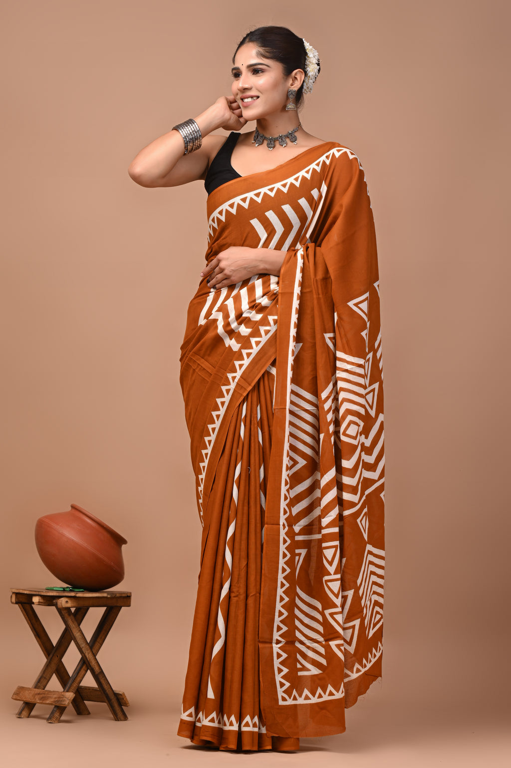 Mulmul Cotton – Burnt orange