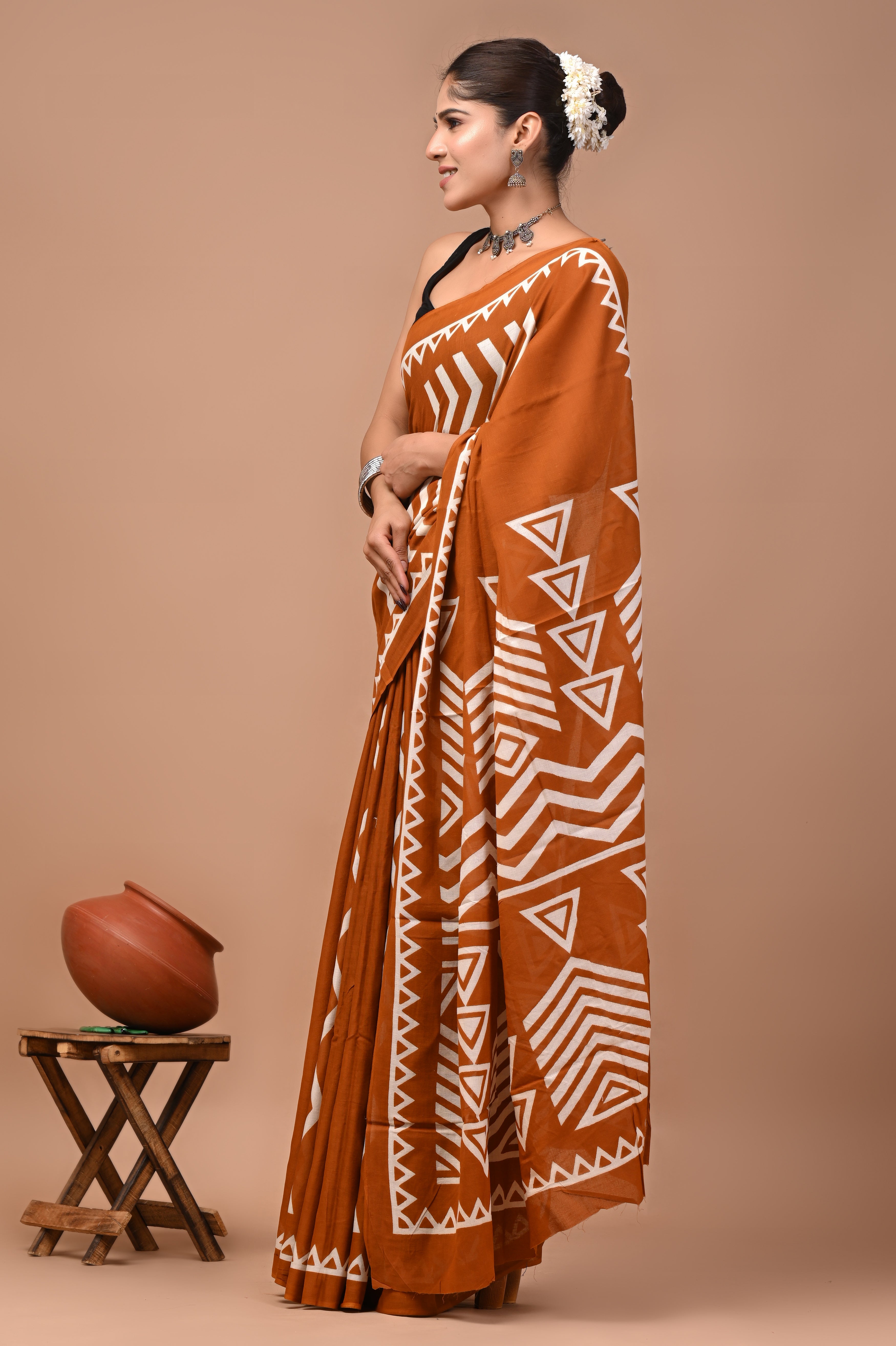 Mulmul Cotton – Burnt orange