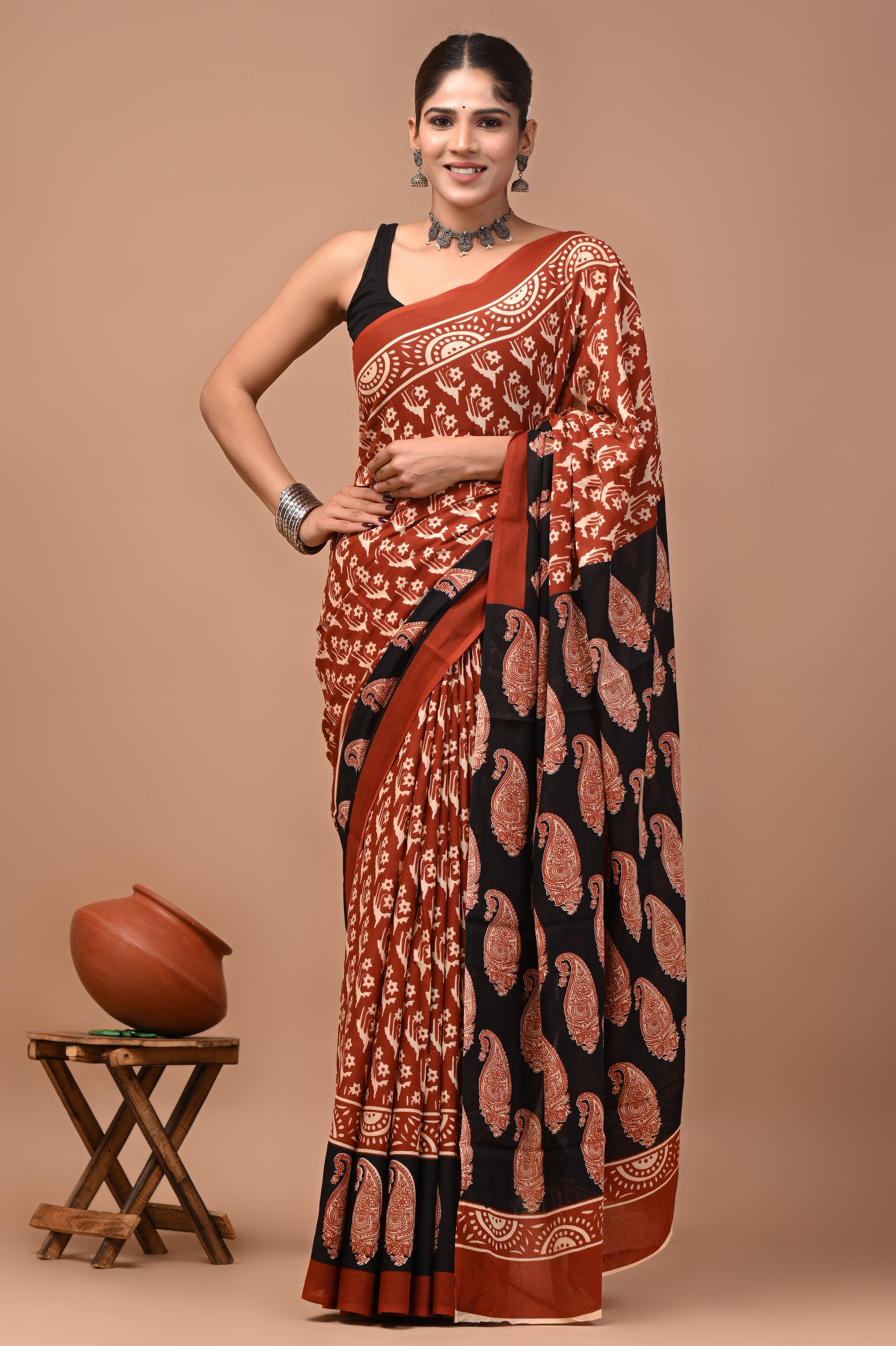 Mulmul Cotton – Burnt coral