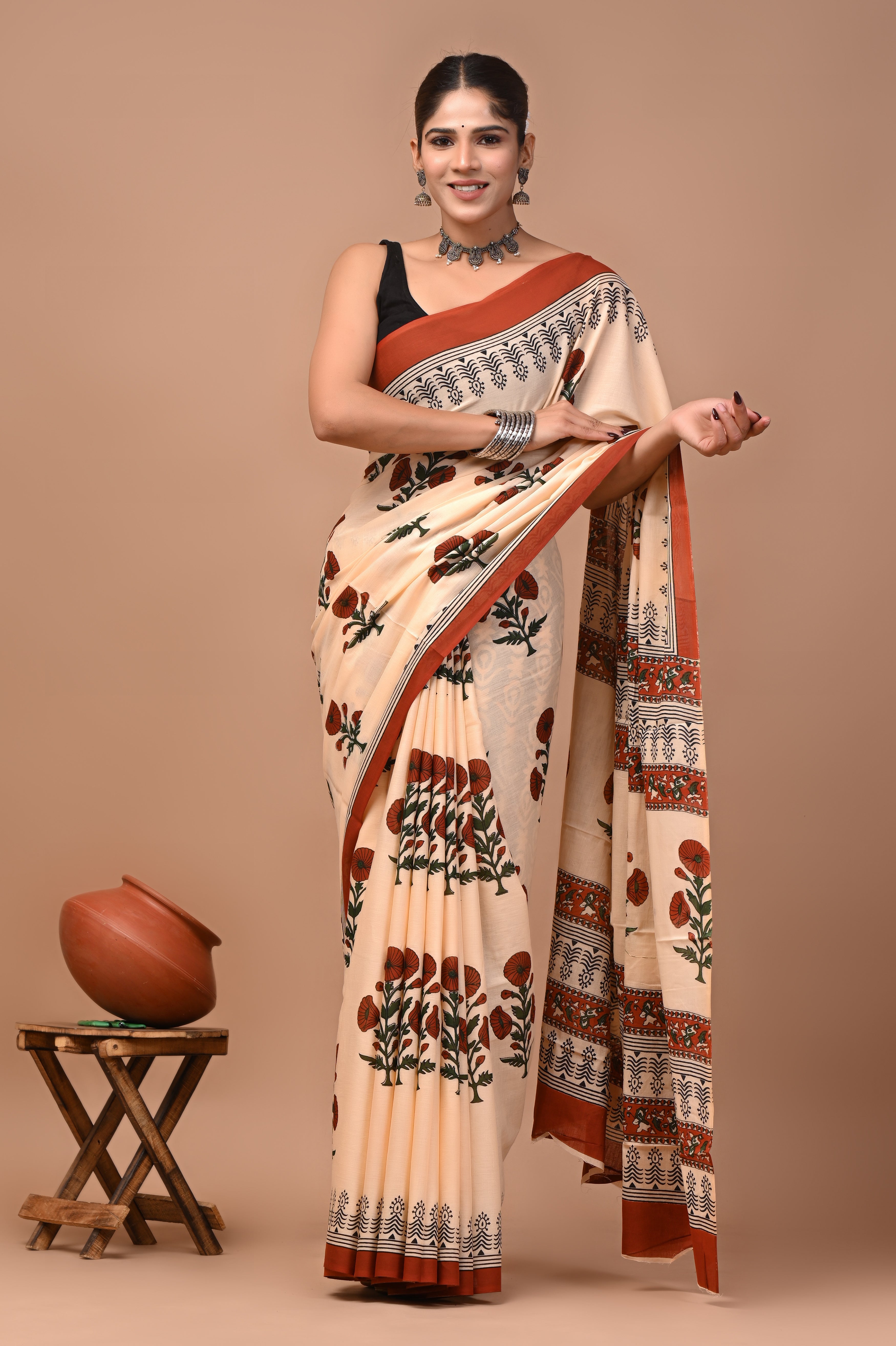 Mulmul Cotton – Warm apricot