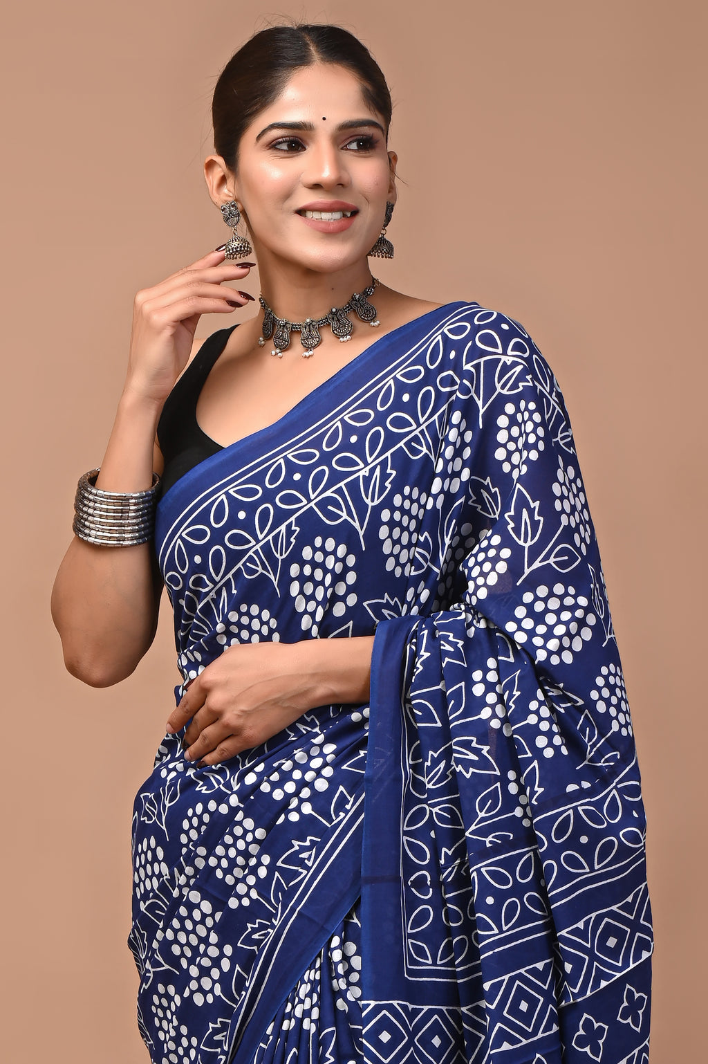 Mulmul Cotton –  Deep indigo blue