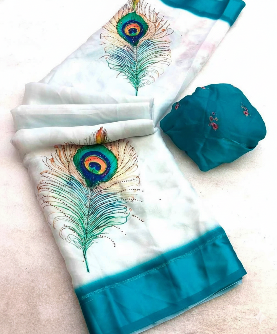 Peacock design saree