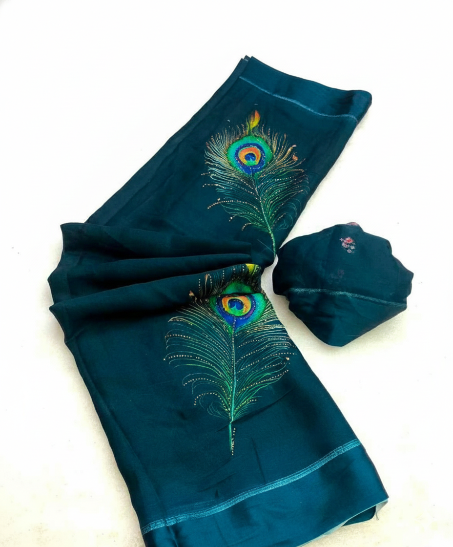 Peacock design saree