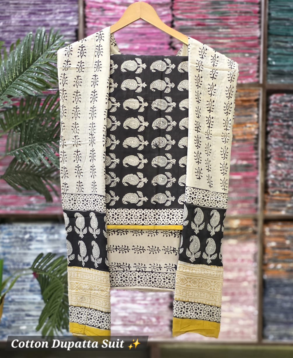 Unstitched Material- Black Mango