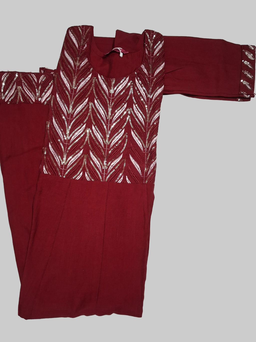 Maroon Sequence Designer Kurti