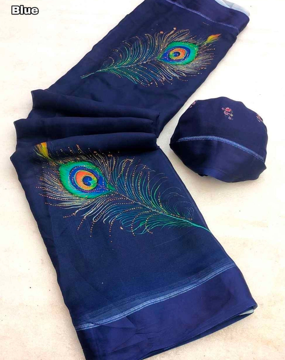 Peacock design saree