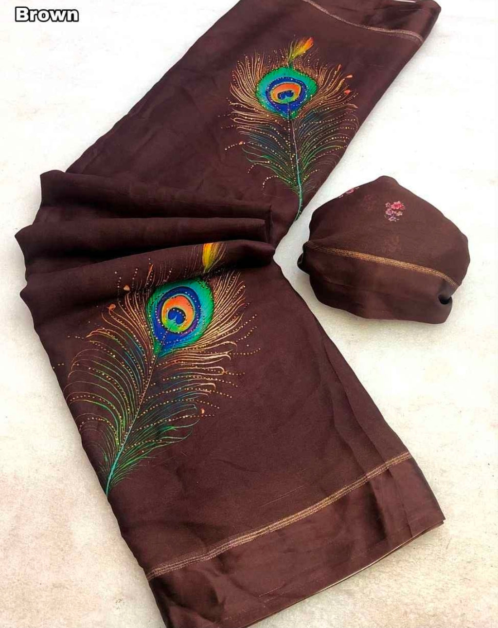 Peacock design saree
