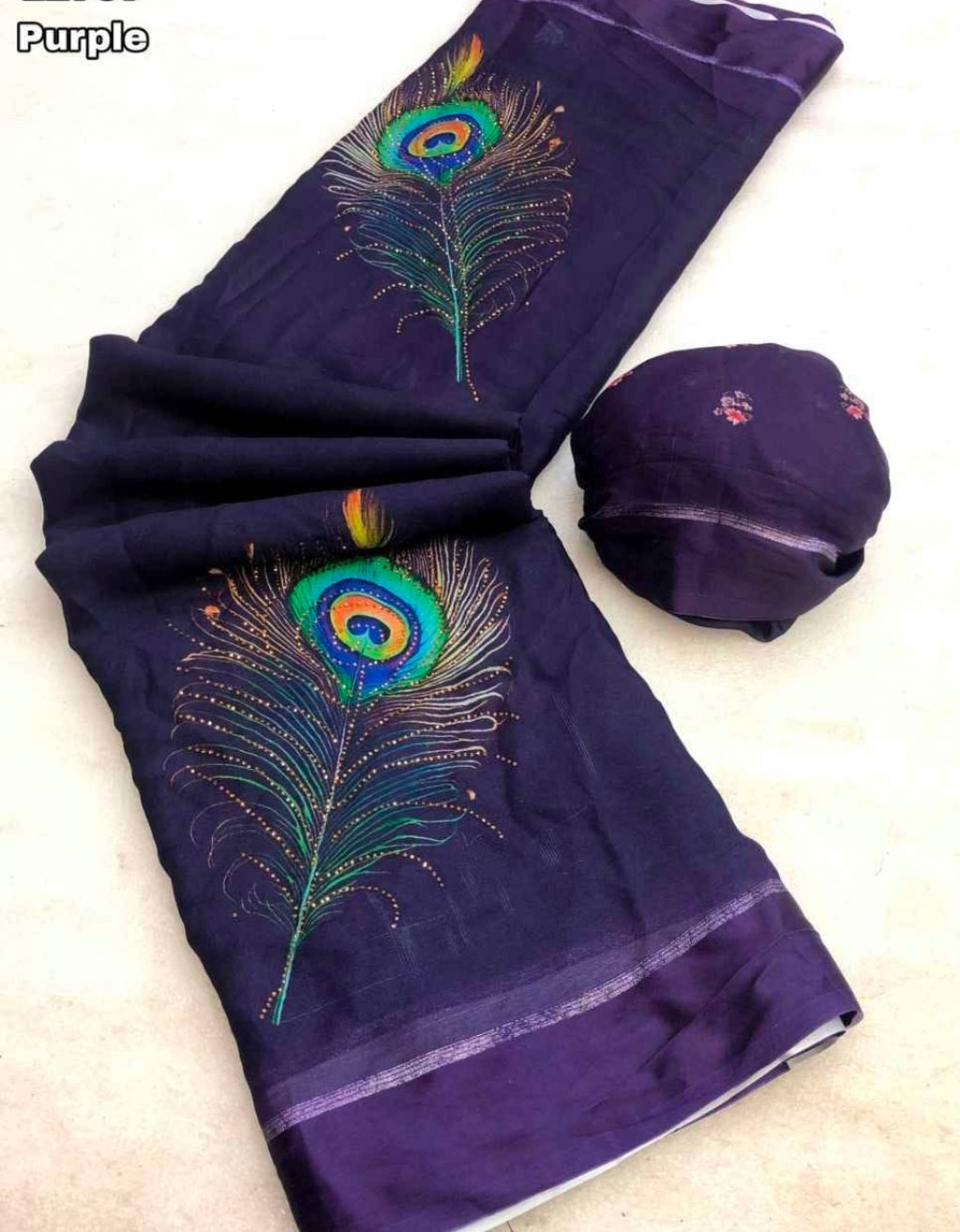 Peacock design saree