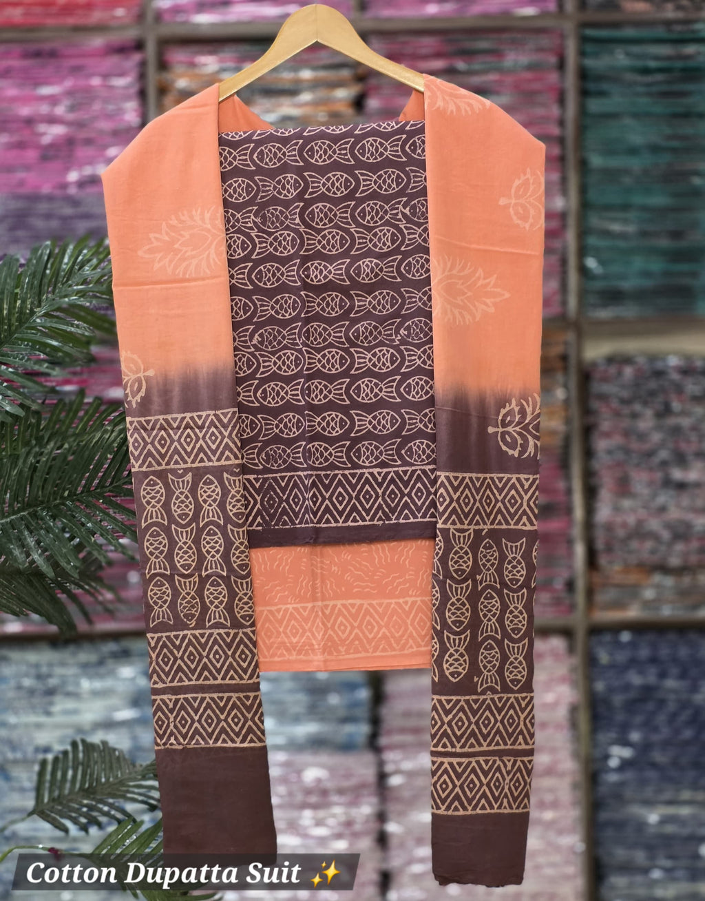 Unstitched Material- Peach