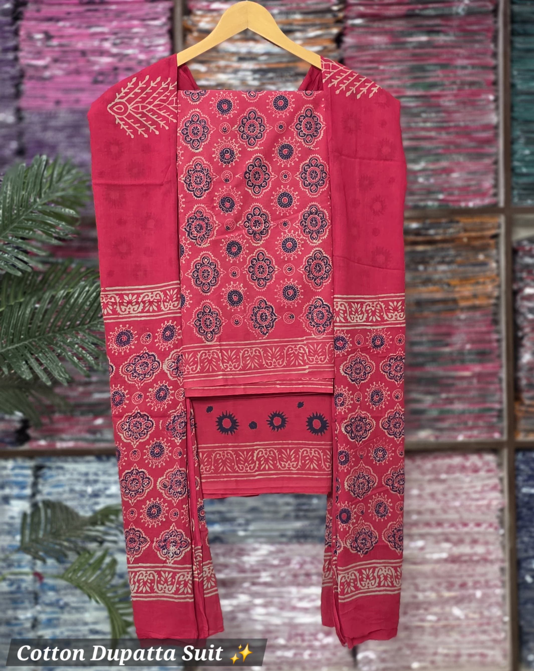 Unstitched Material - Classic Vermilion Red