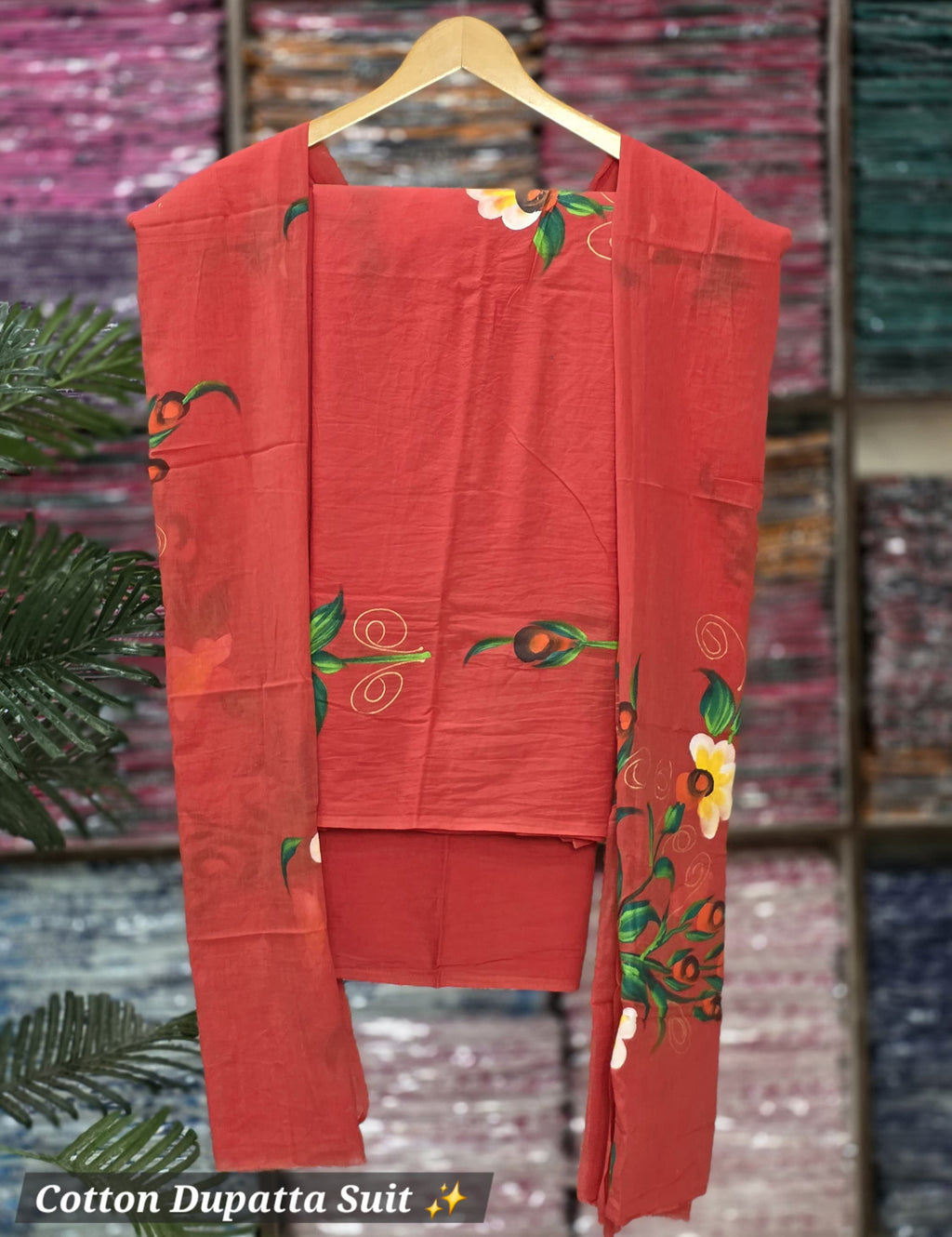 Unstitched Material- Red