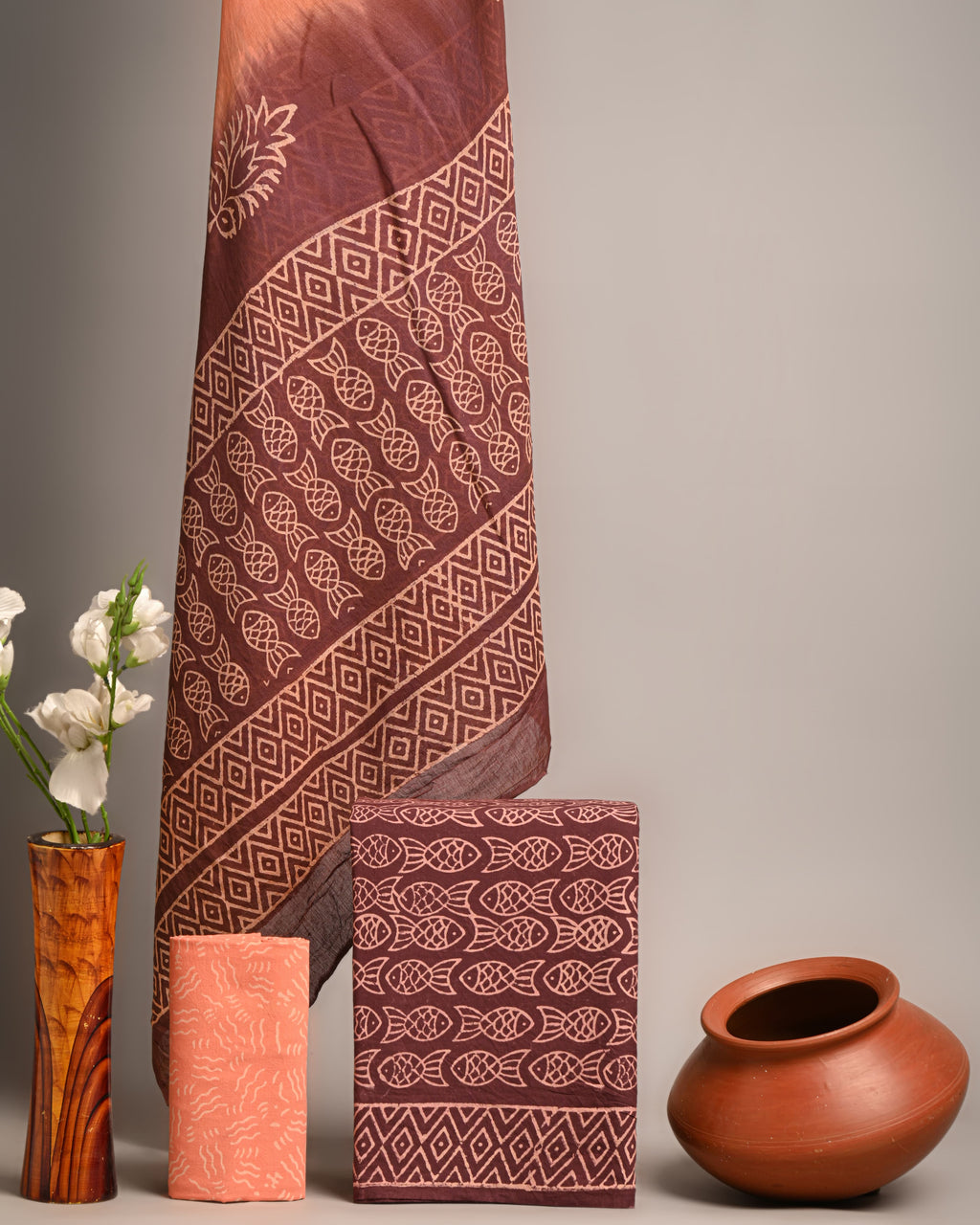 Unstitched Material- Peach