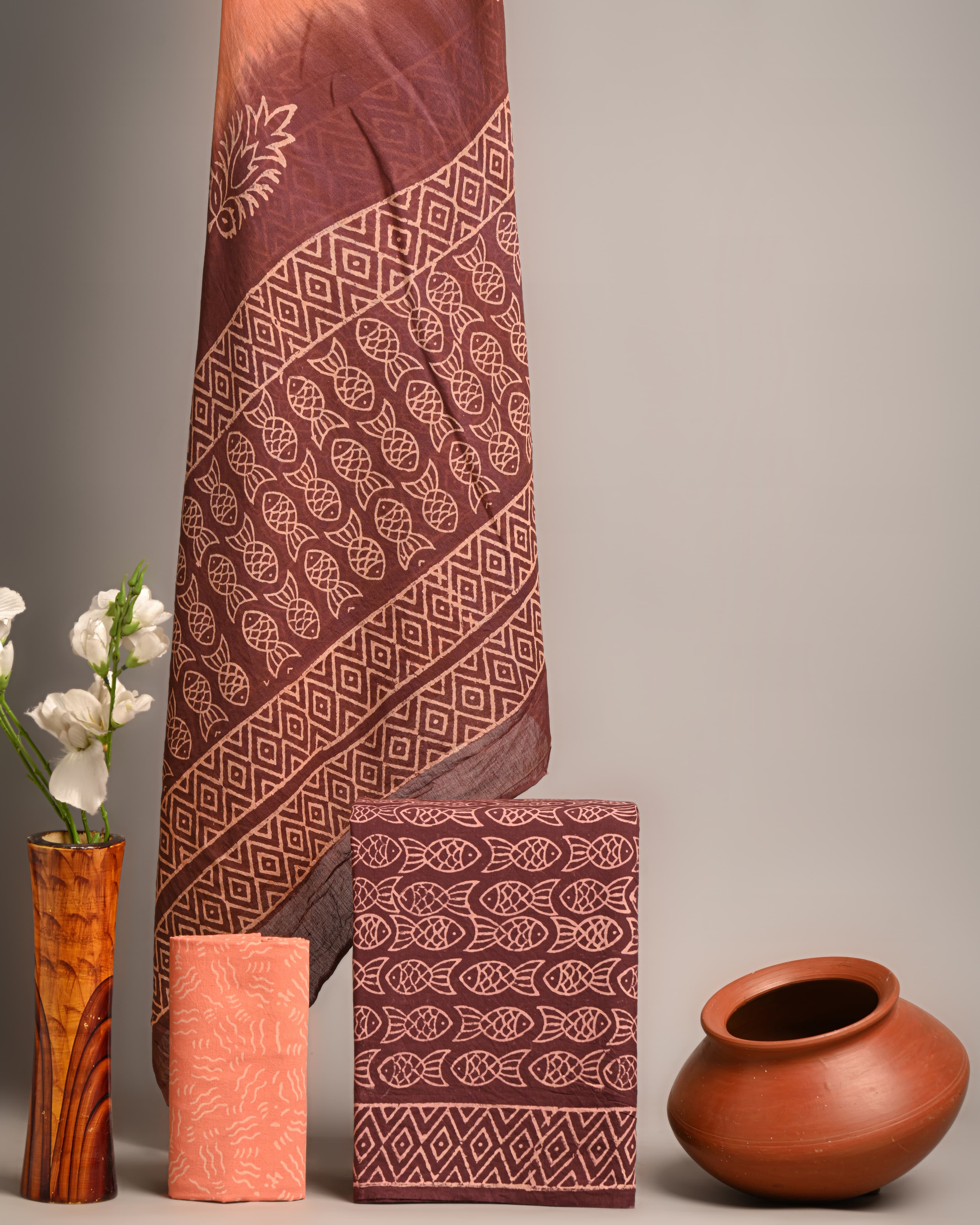 Unstitched Material- Peach