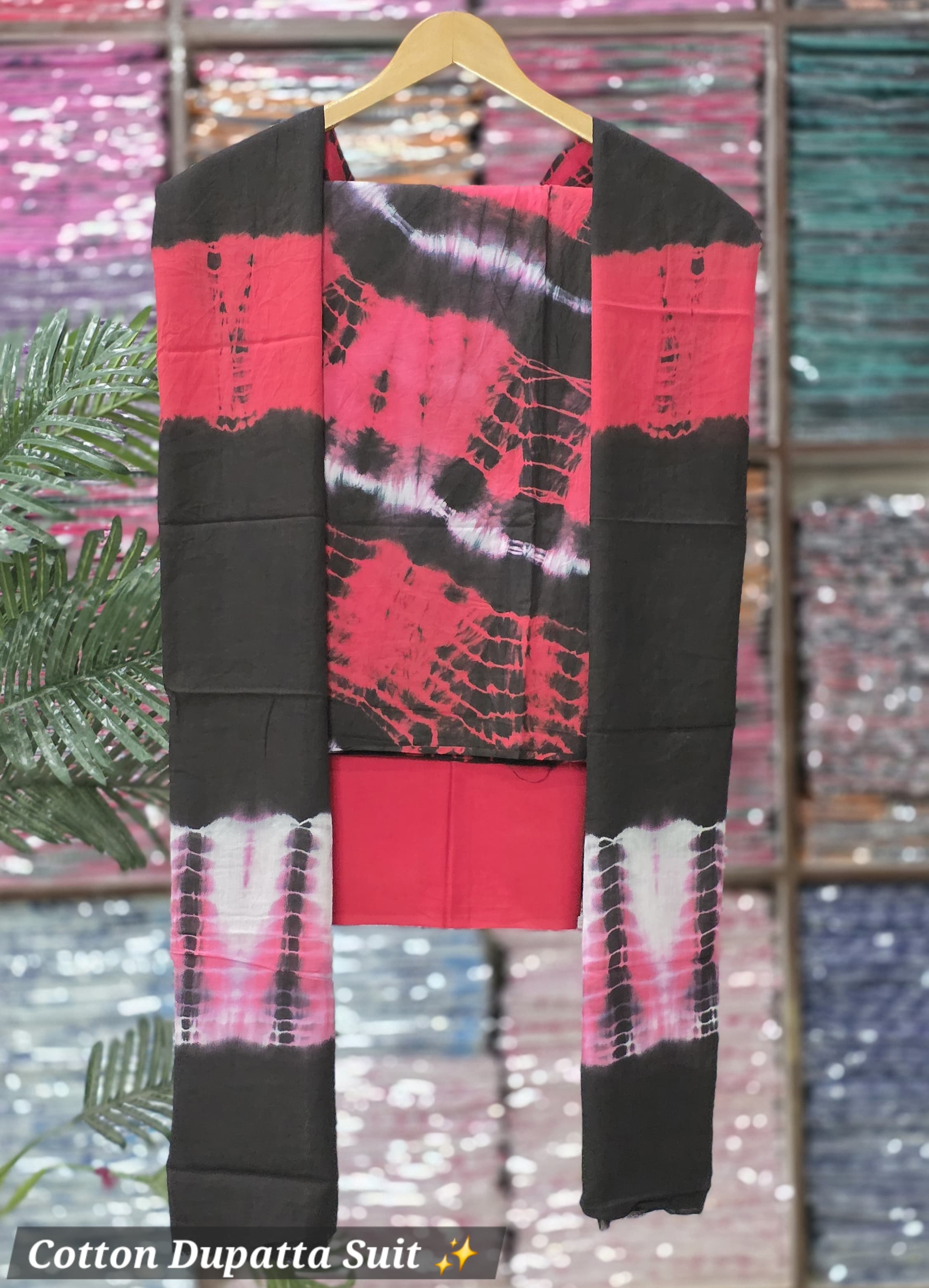 Unstitched Material - Vibrant Coral Red