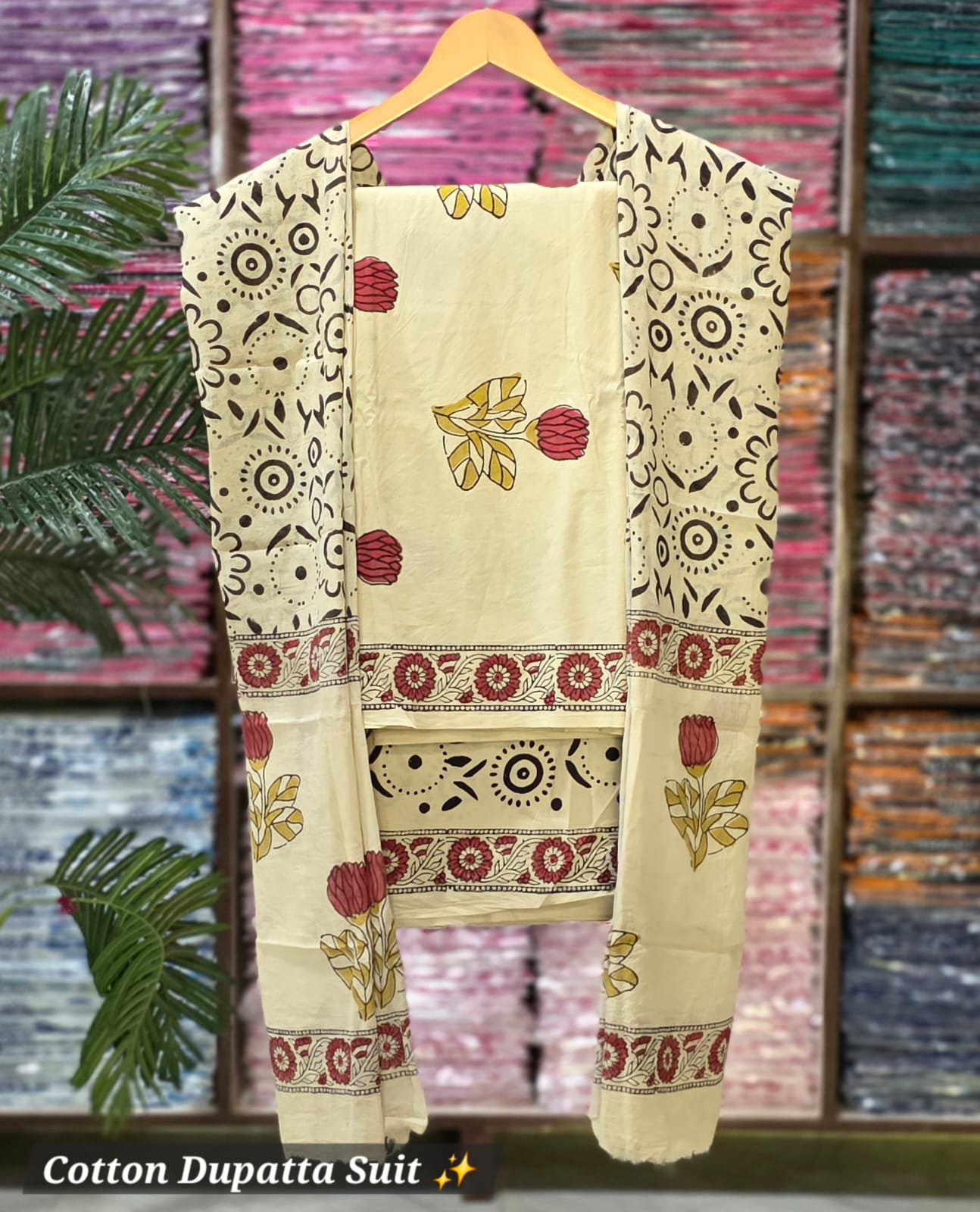 Unstitched Material- Light muted beige-gold
