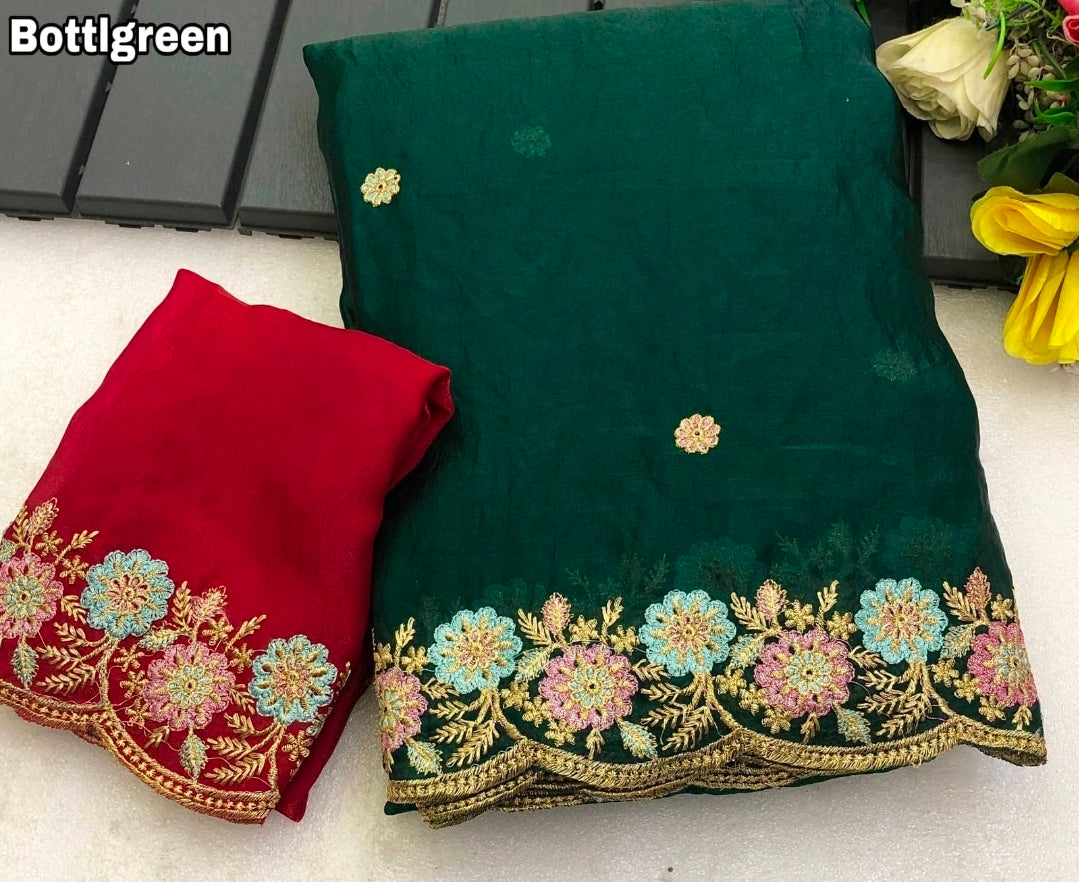 Faux Georgette saree