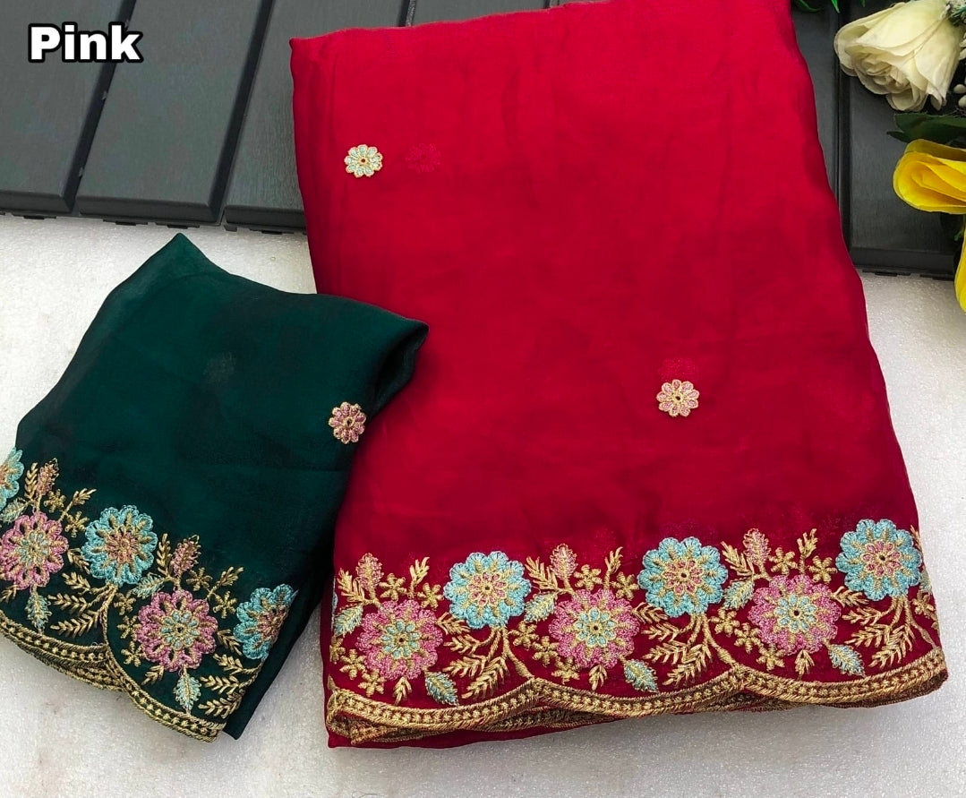 Faux Georgette saree