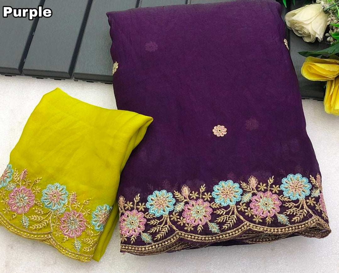 Faux Georgette saree