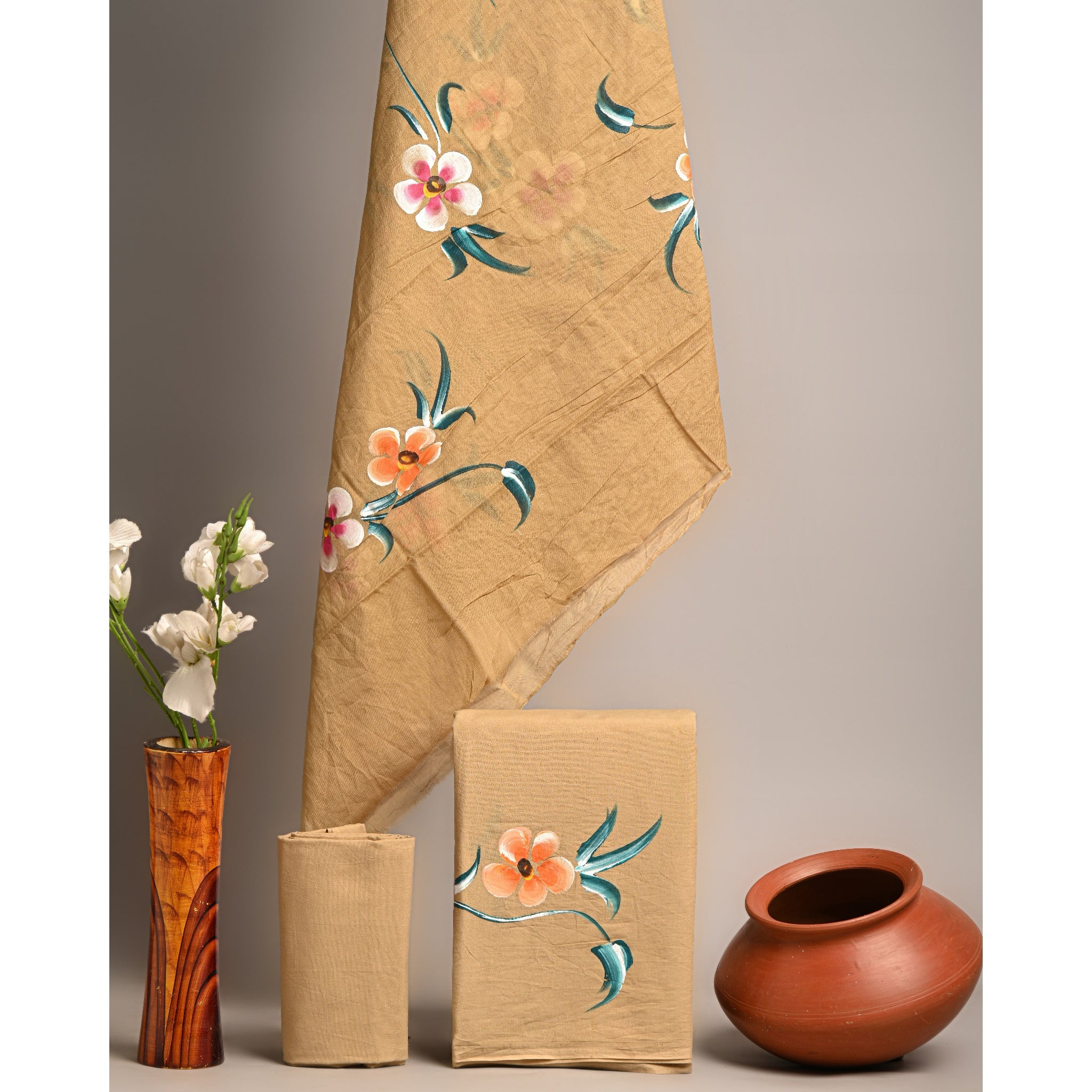 Unstitched Material- Warm beige-brown