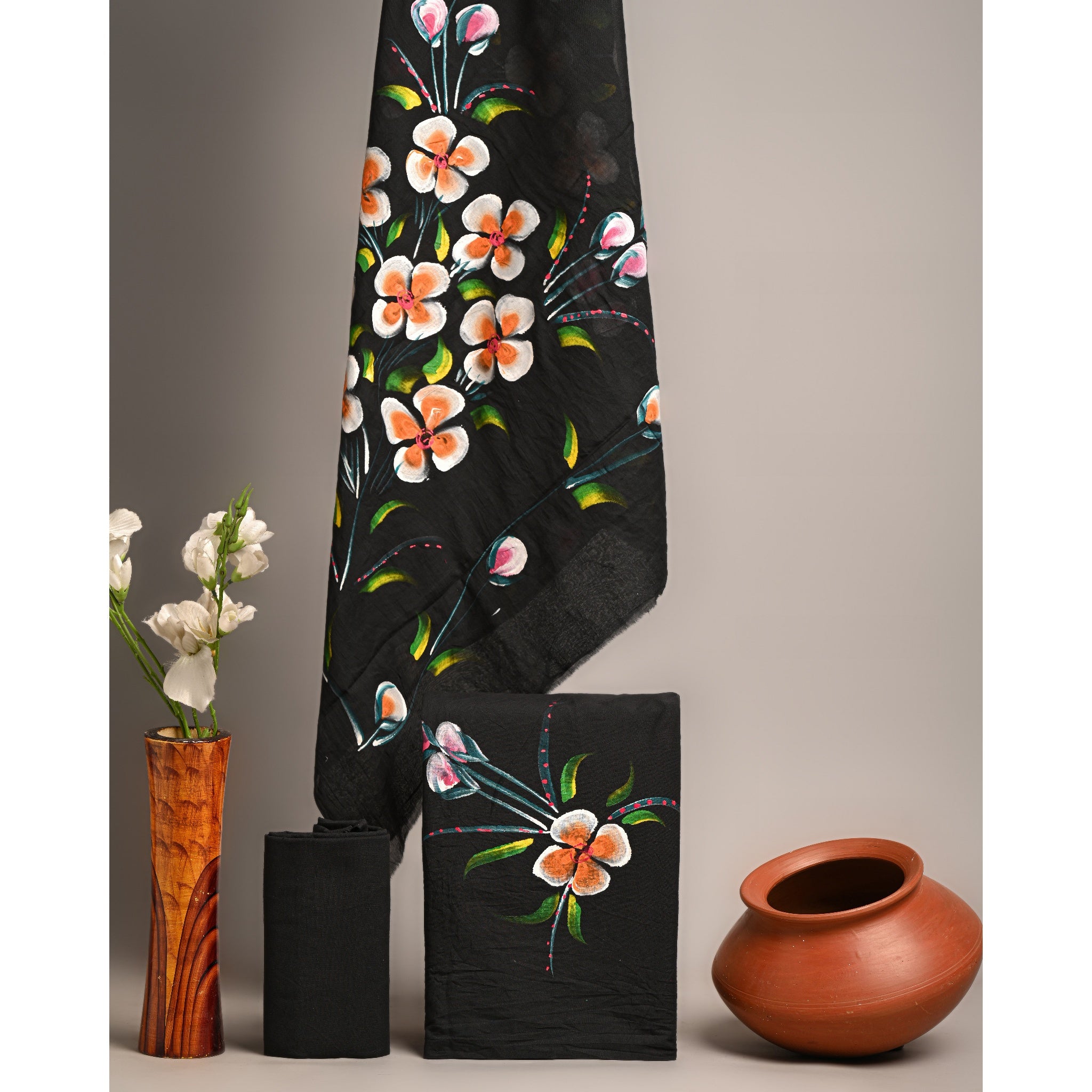 Unstitched Material- Near-black brown