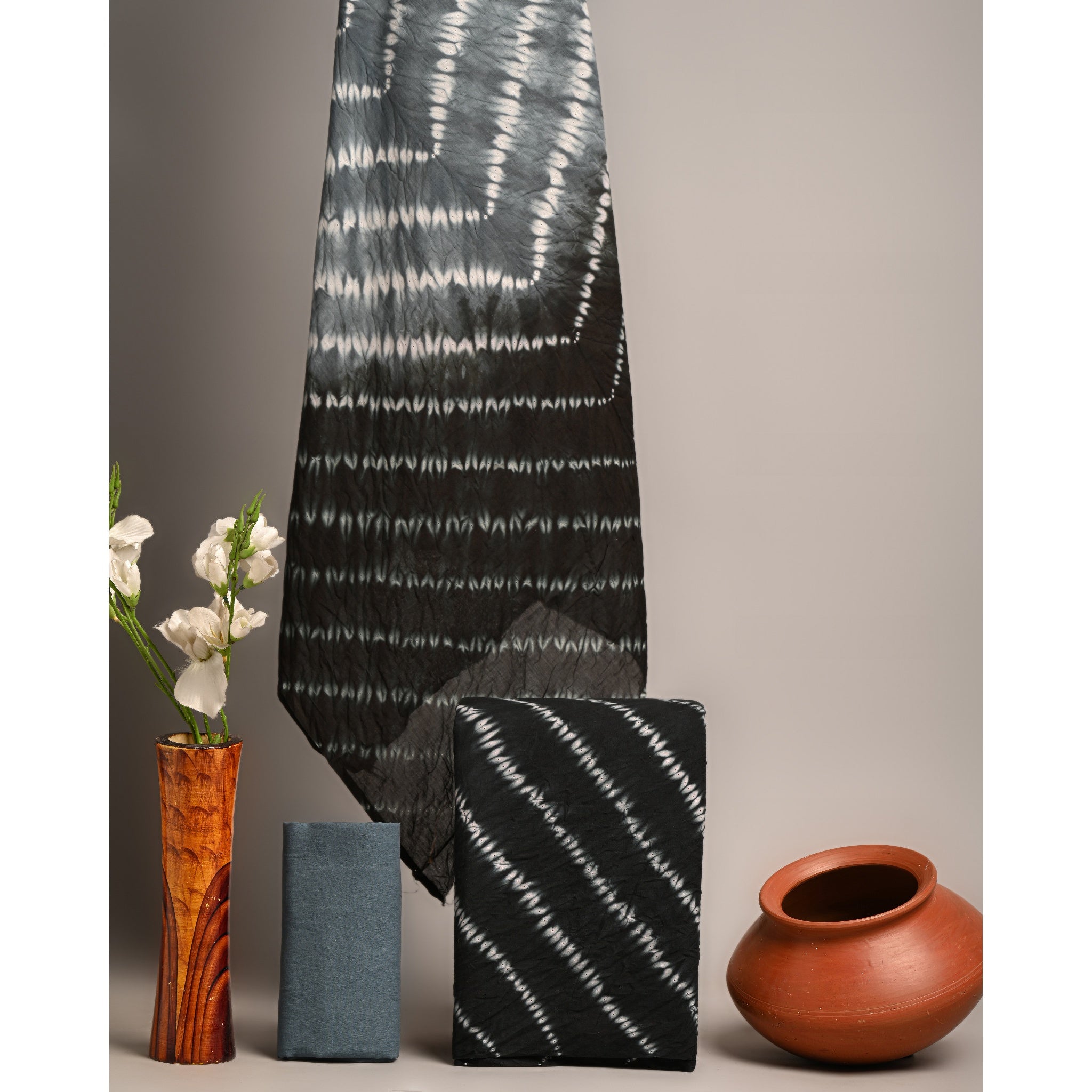 Unstitched Material- Very dark brown-gray