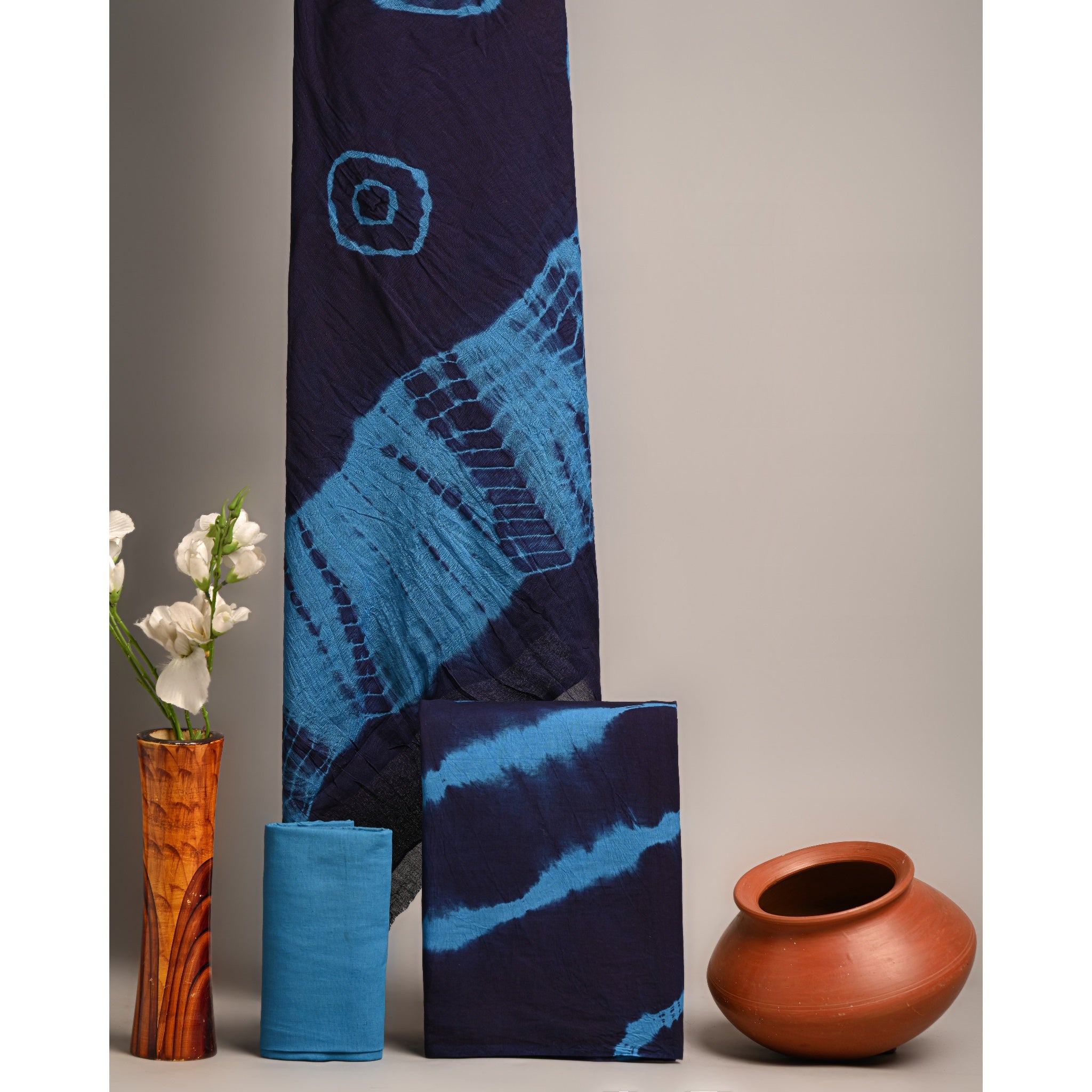 Unstitched Material- Navy blue