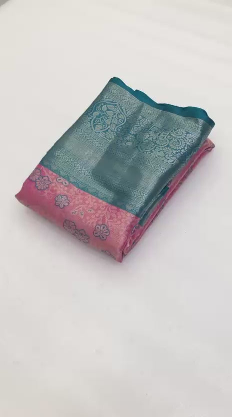 Kanjiviram Pattu Silk Saree - Dusty Rose Brown
