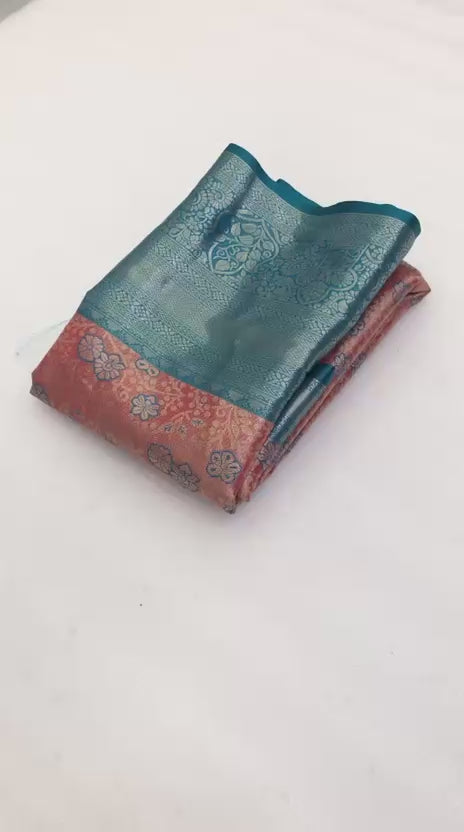 Kanjiviram Pattu Silk Saree - Muted brick red