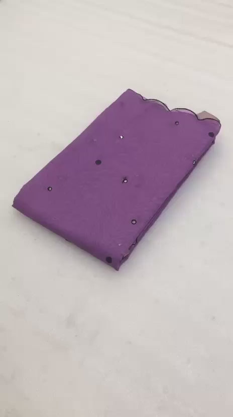 Chenderi Saree - Deep muted purple